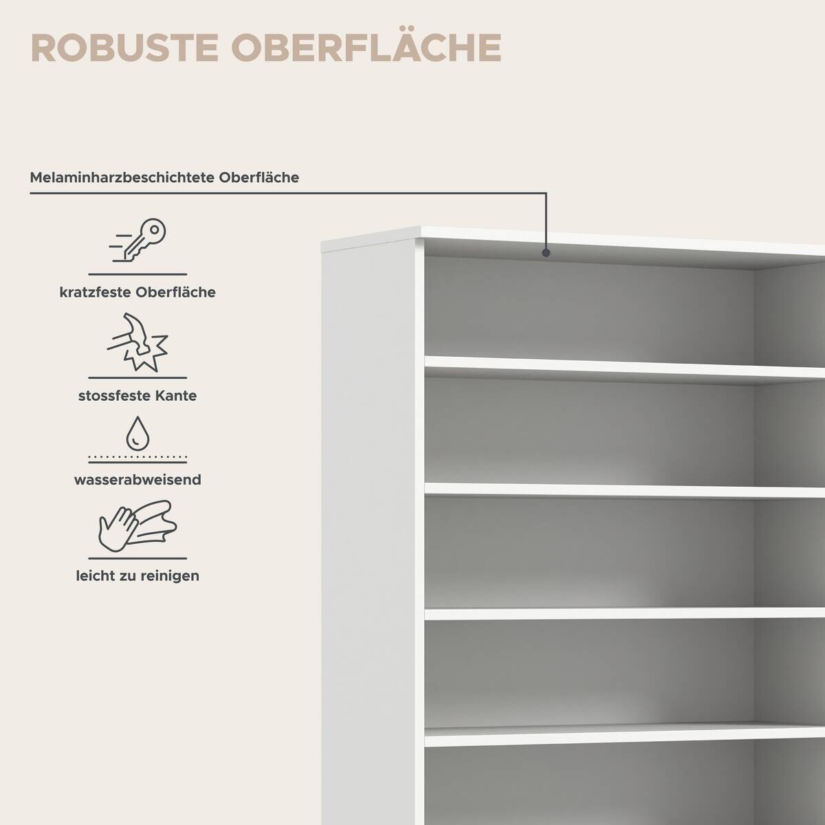 Garderobe PROJEKT X weiß weiß Hochglanz B/H/T: ca. 222x191x37 cm