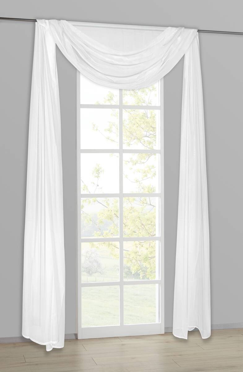 POCOline Schlaufenvorhang Nouveau weiß B/L: ca. 145x500 cm