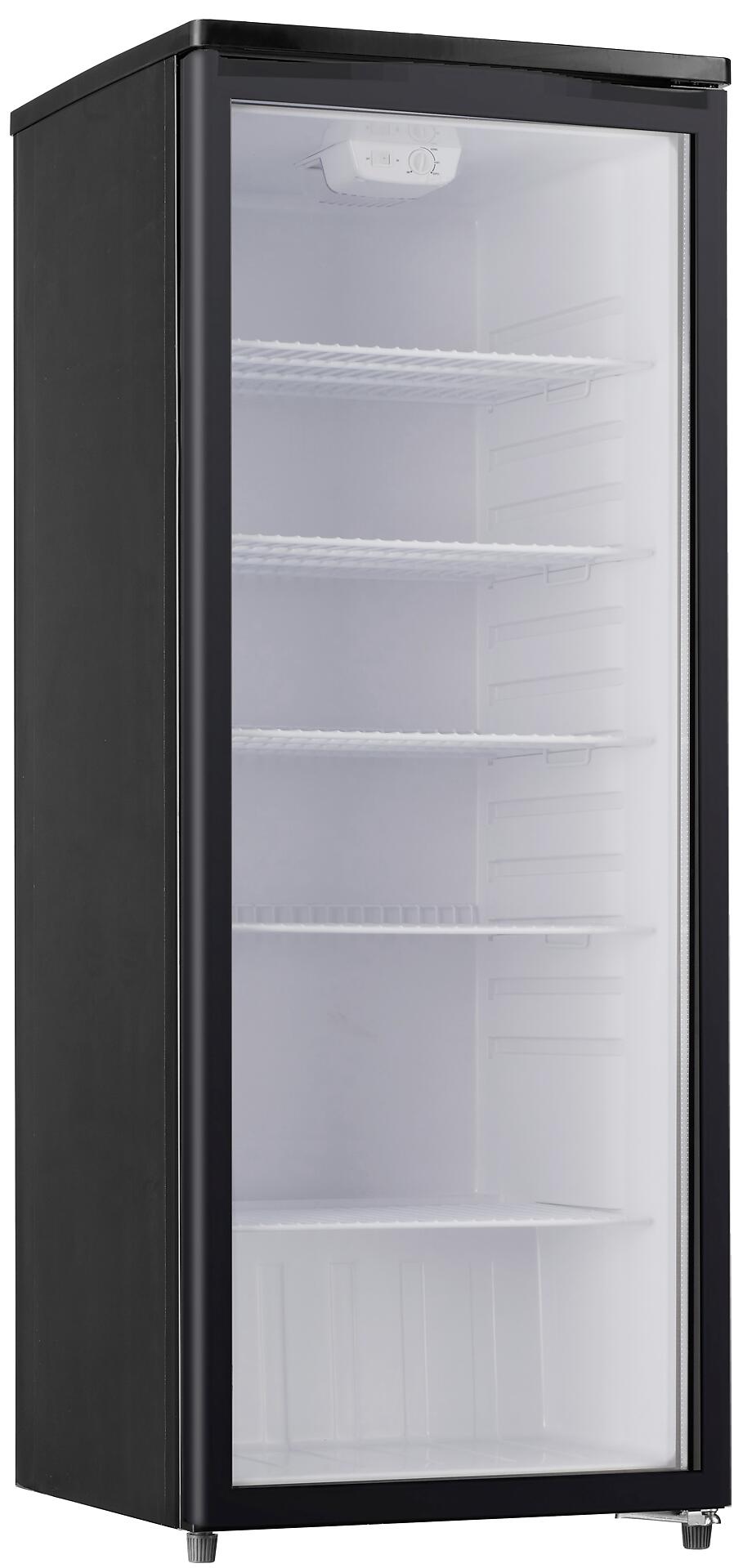 PKM Glastür Kühlschrank GKS255B schwarz B/H/T: ca. 55x143x58 cm