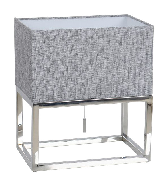 Näve Leuchten Tischleuchte NV3146116 grau Metall Kunststoff Textil B/H/T: ca. 30x34x19 cm E27 1 Brennstellen