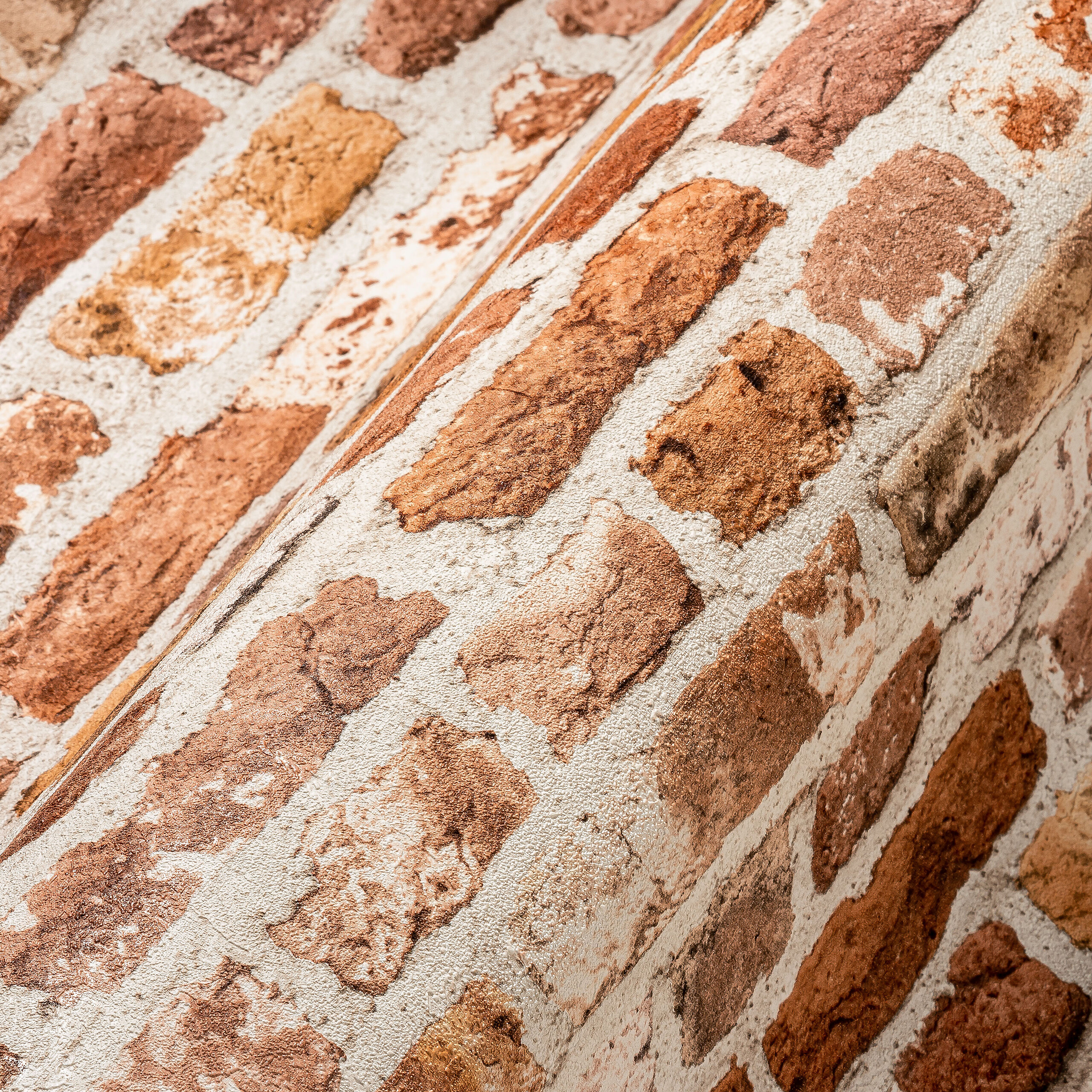 A.S.Creation Vliestapete weiß orange B/H/D: ca. 53x1005x8,8 cm