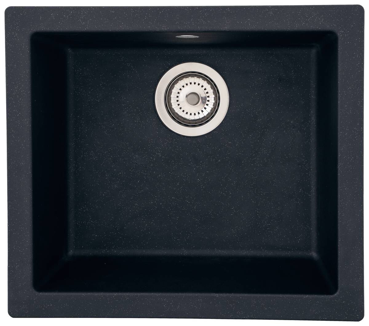 Respekta Einbauspüle Ohio 50 x 44 S schwarz Mineralite B/H/T: ca. 44x19x50 cm