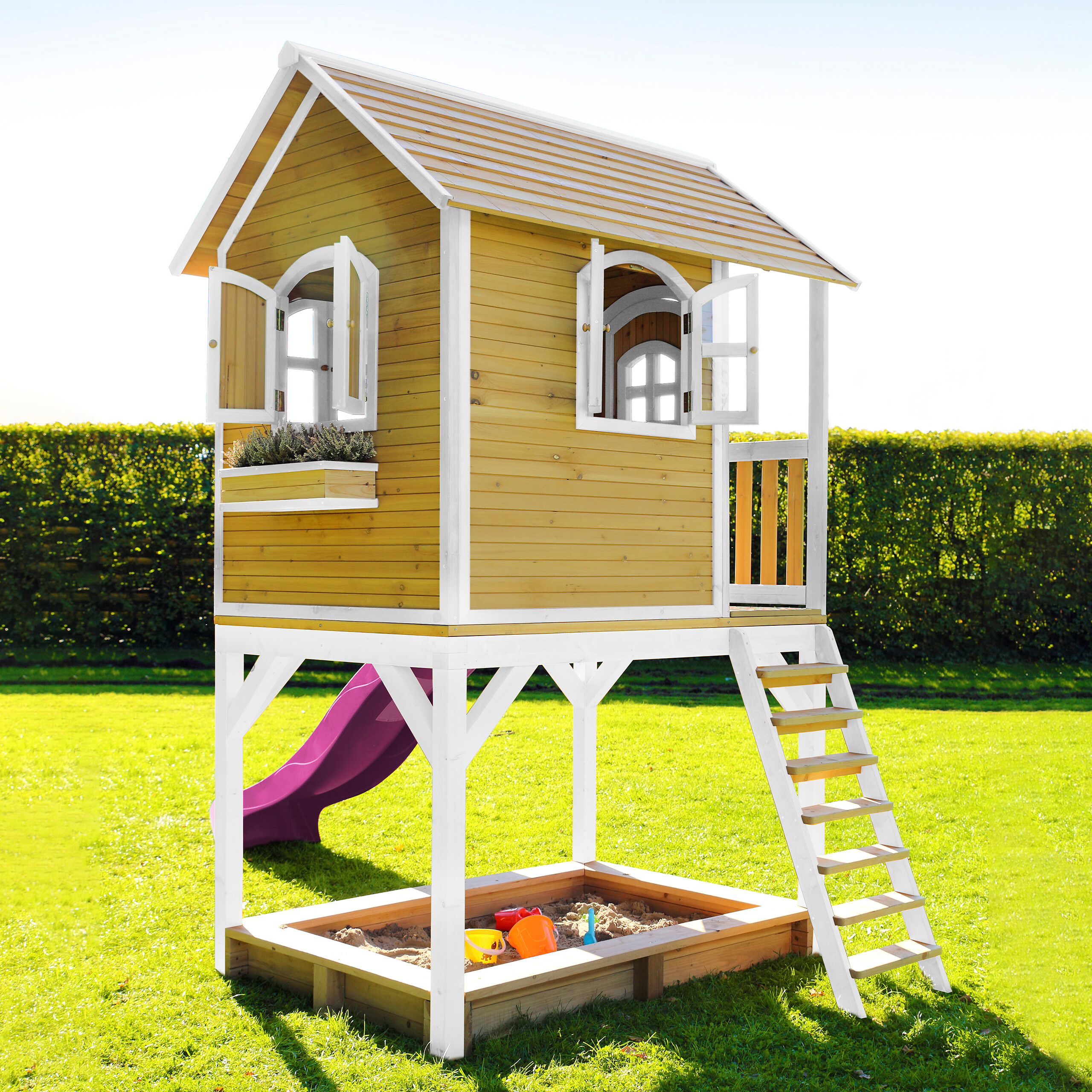 AXI Spielhaus Sarah braun B/H/L: ca. 370x291x191 cm