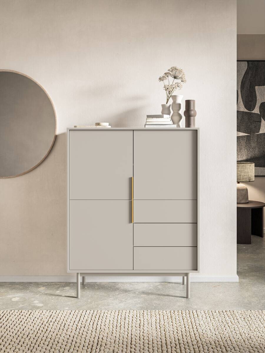 Highboard VIVA Cashmere B/H/T: ca. 104x139,5x39 cm