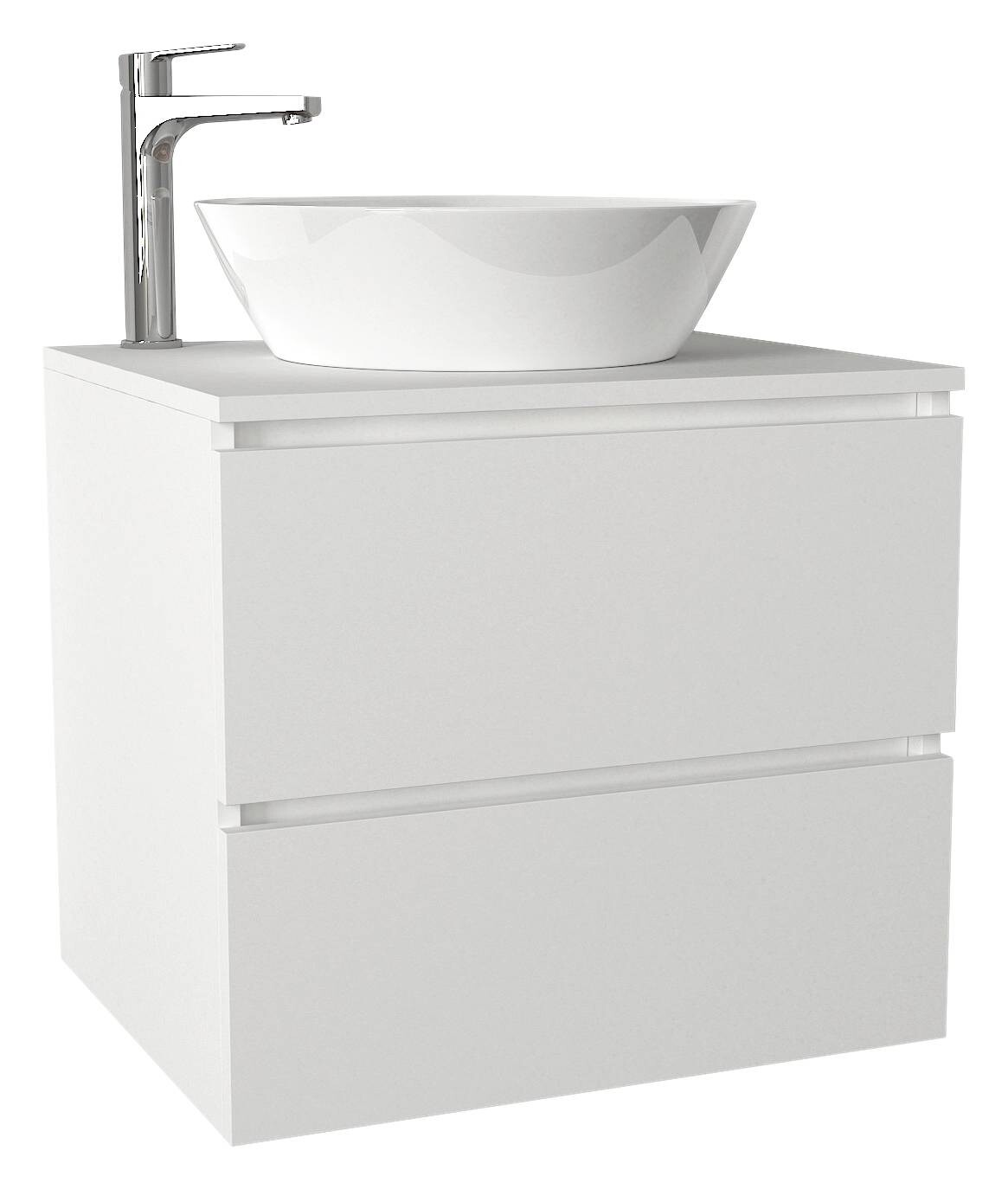 Waschbeckenunterschrank Carmita weiß B/H/T: ca. 60x53,8x49 cm