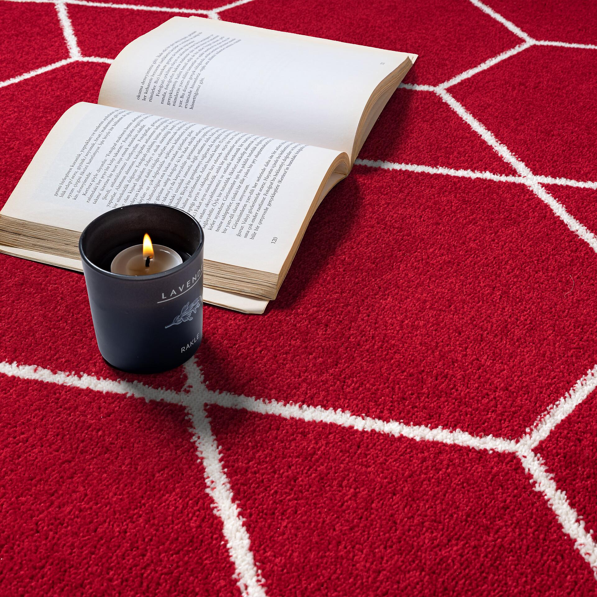 Sanat Teppich Trellis rot B/L: ca. 200x290 cm