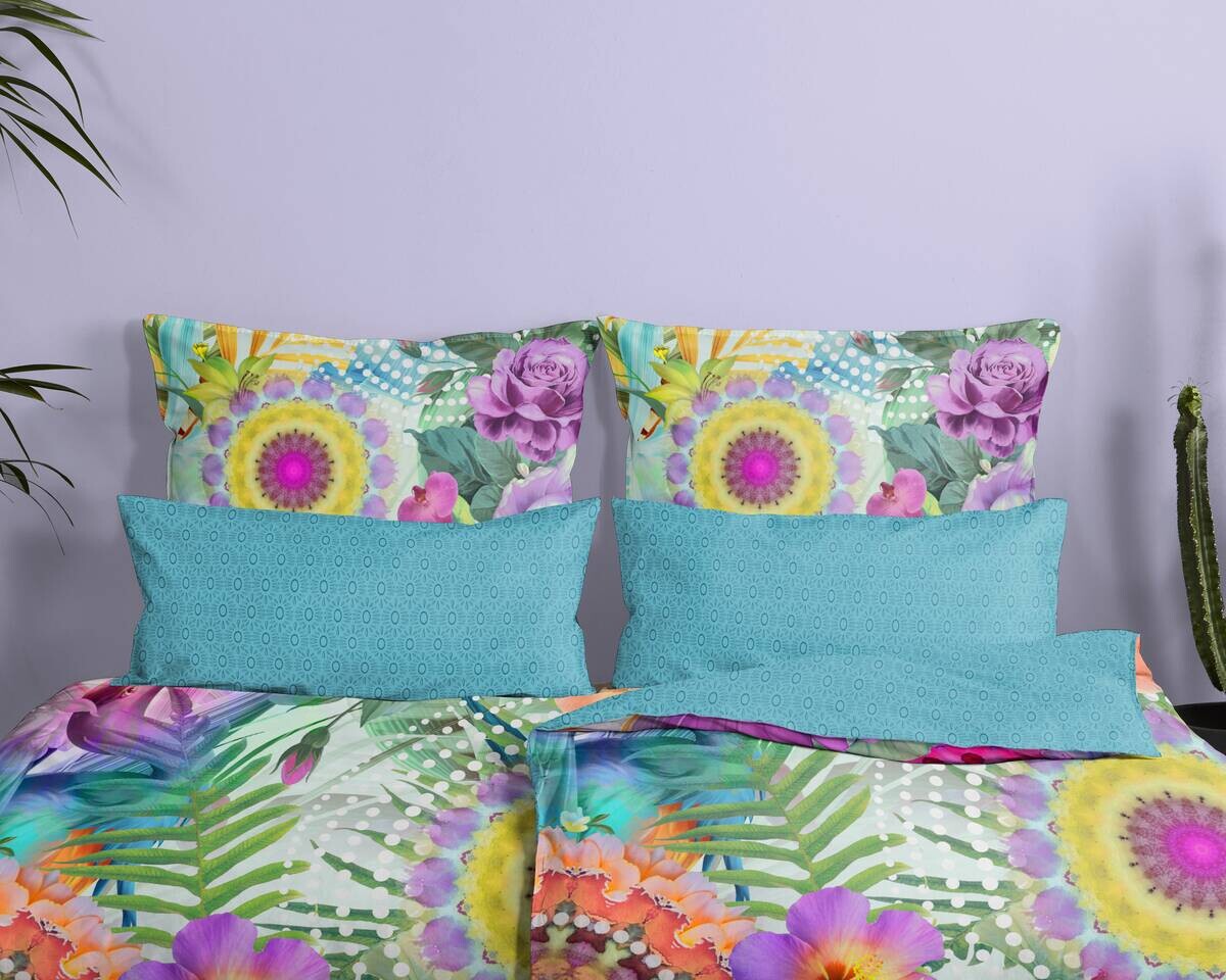 Baumwoll Bettwäsche Aviva Satin Multi Baumwolle B/L: ca. 135x200 cm