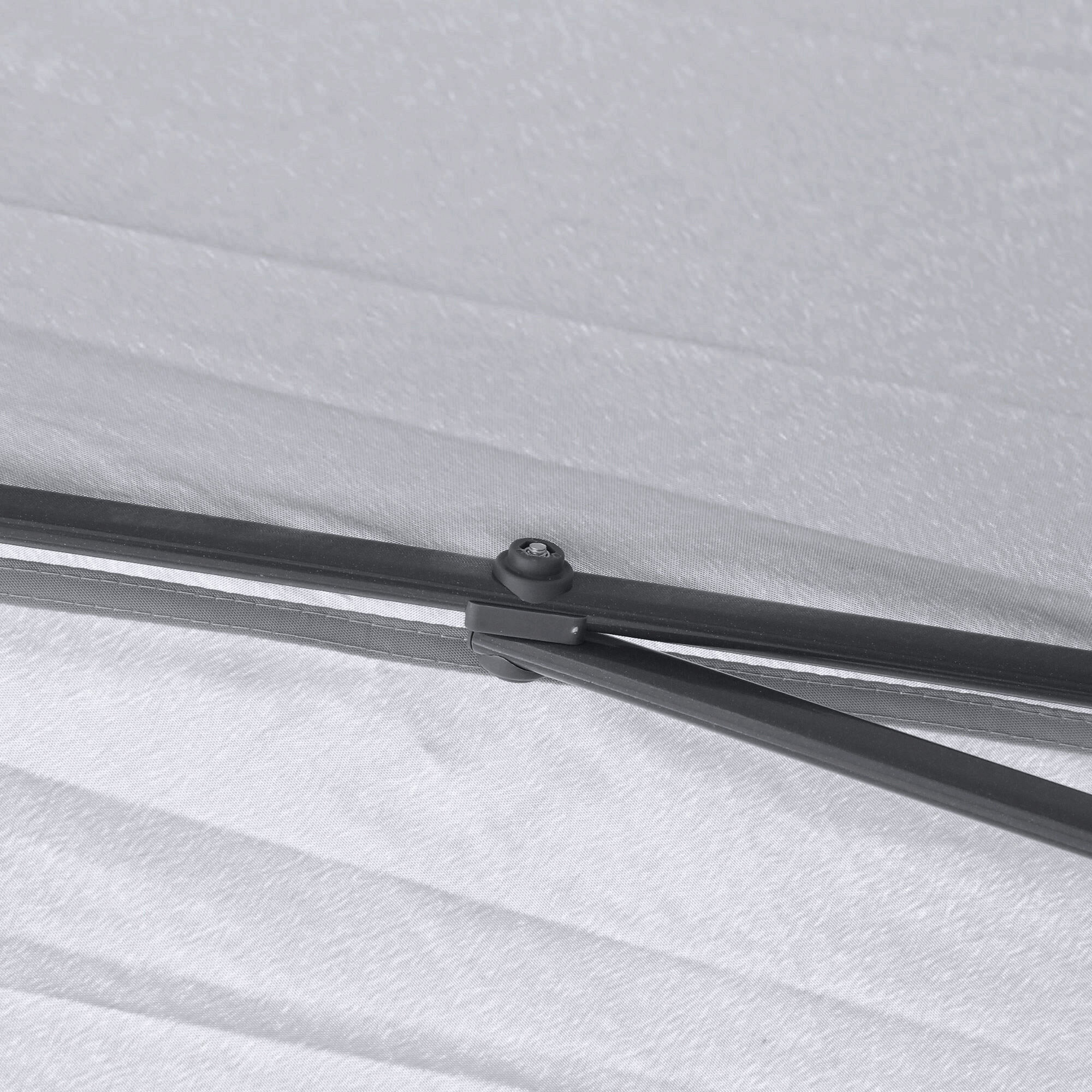 Outsunny Pavillon grau Metall B/H/L: ca. 330x288x330 cm