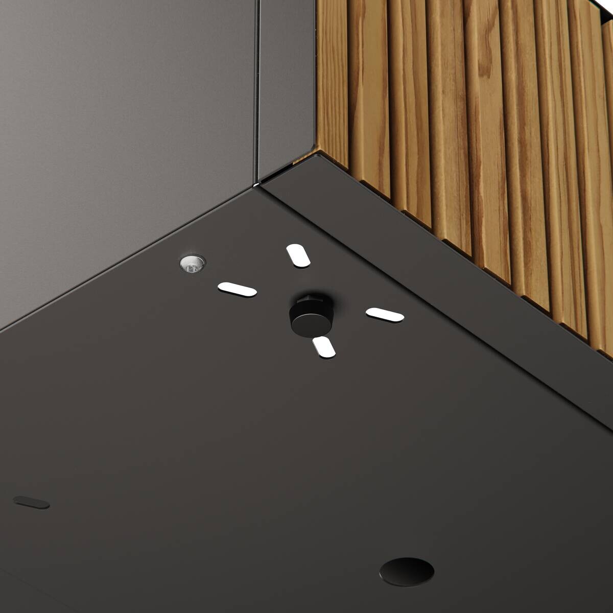 Herstera Garden Pflanzkübel Deco Planter schwarz Metall B/H/L: ca. 100x50x50 cm