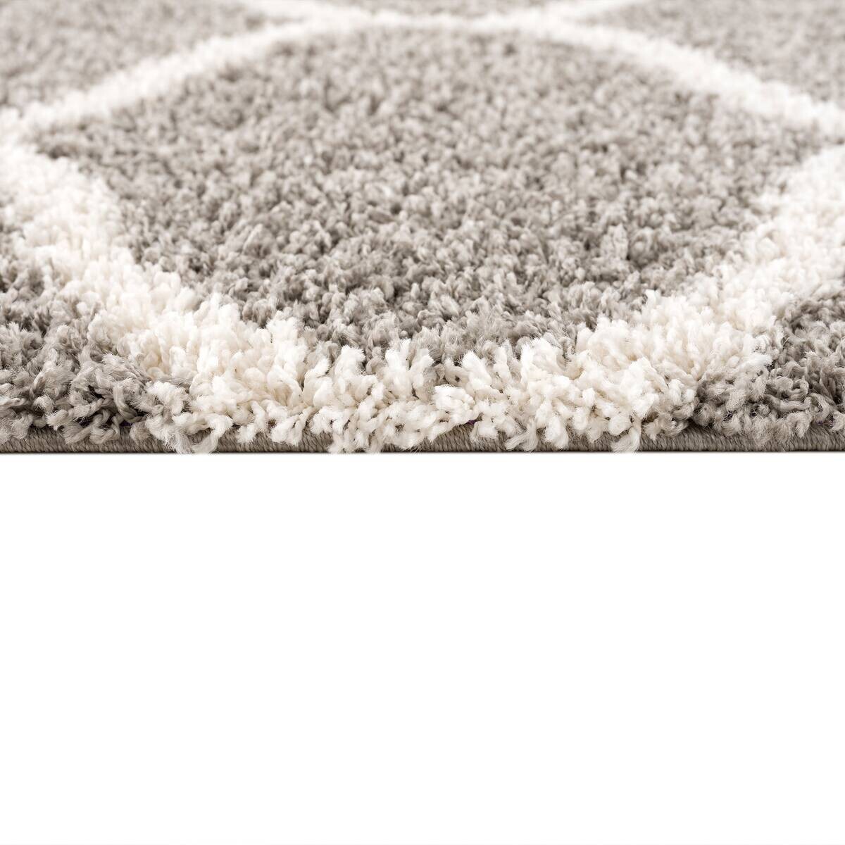 Sanat Hochflorteppich MADRID hellgrau B/L: ca. 80x150 cm