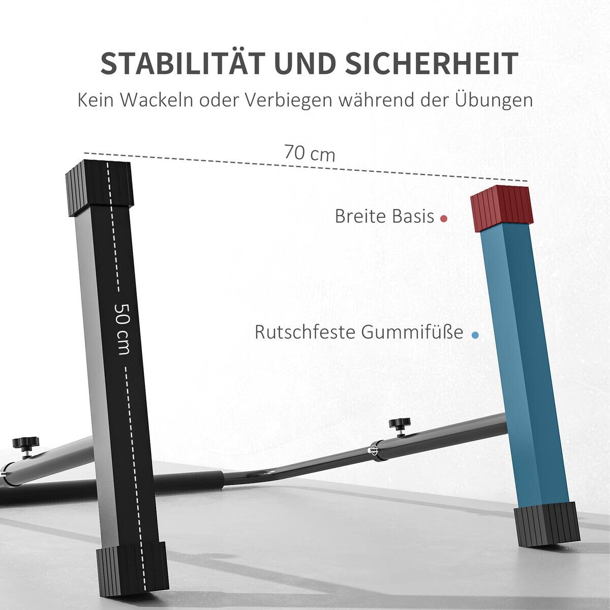 SPORTNOW Dip Station schwarz Stahl B/H/L: ca. 50x100x70 cm