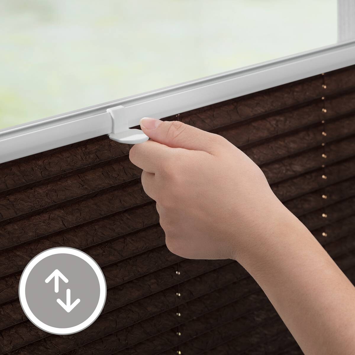 LICHTBLICK Spannplissee braun B/L: ca. 60x210 cm