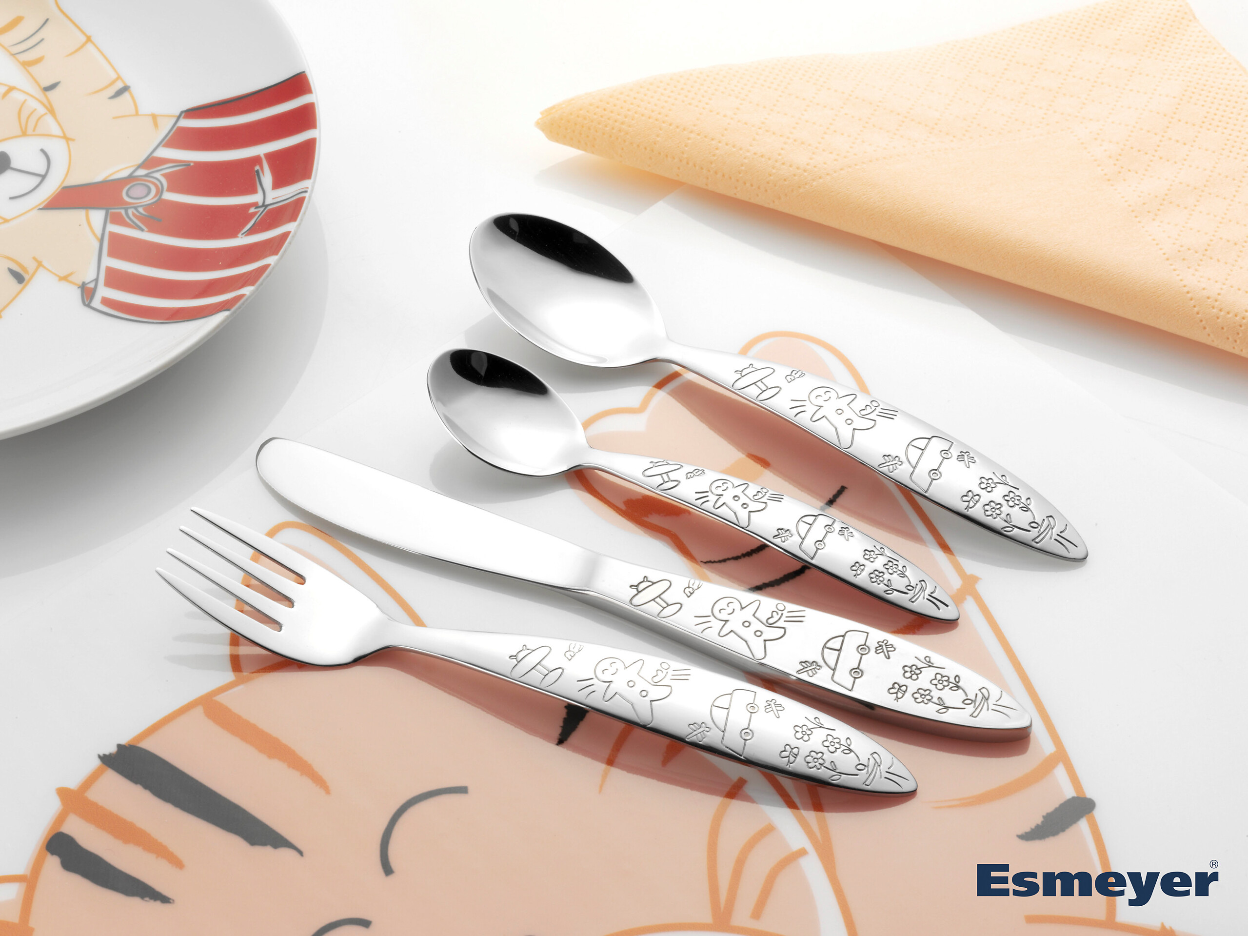 Esmeyer Kinder-Besteckset BELLA silber Edelstahl 4 tlg.