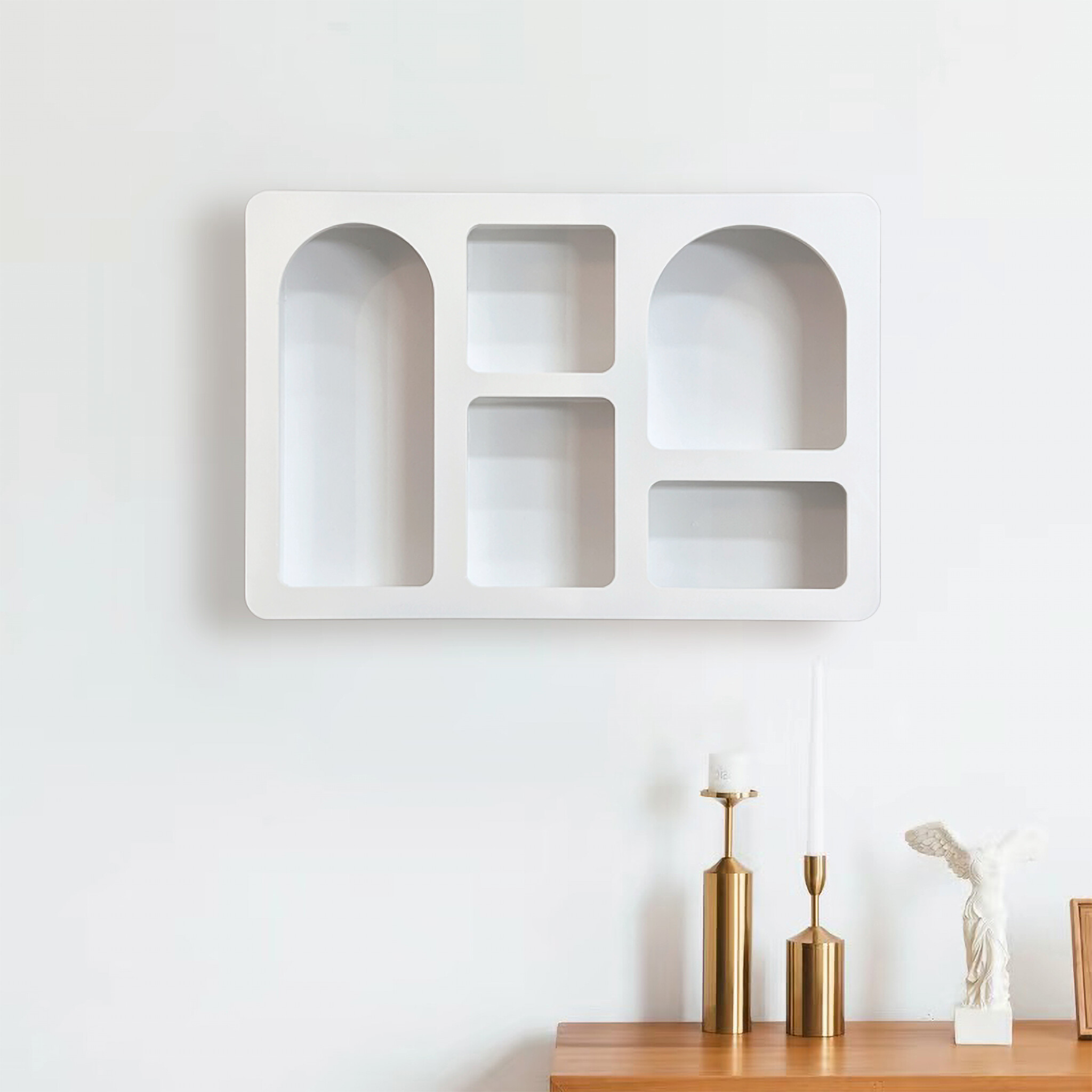 Wandregal Betty weiß B/H/T: ca. 35x50x9 cm