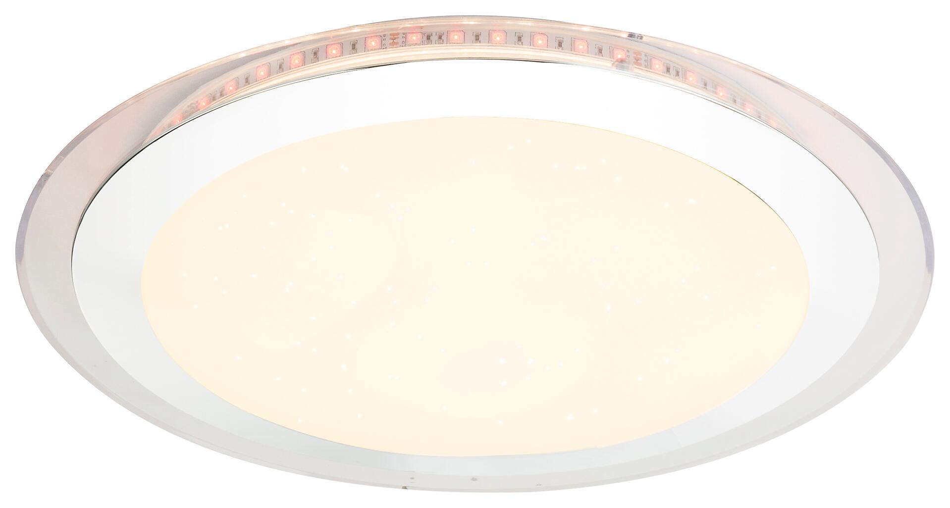 GLOBO Deckenleuchte Nicole weiß Chrom Kunststoff H/D: ca. 8x41 cm