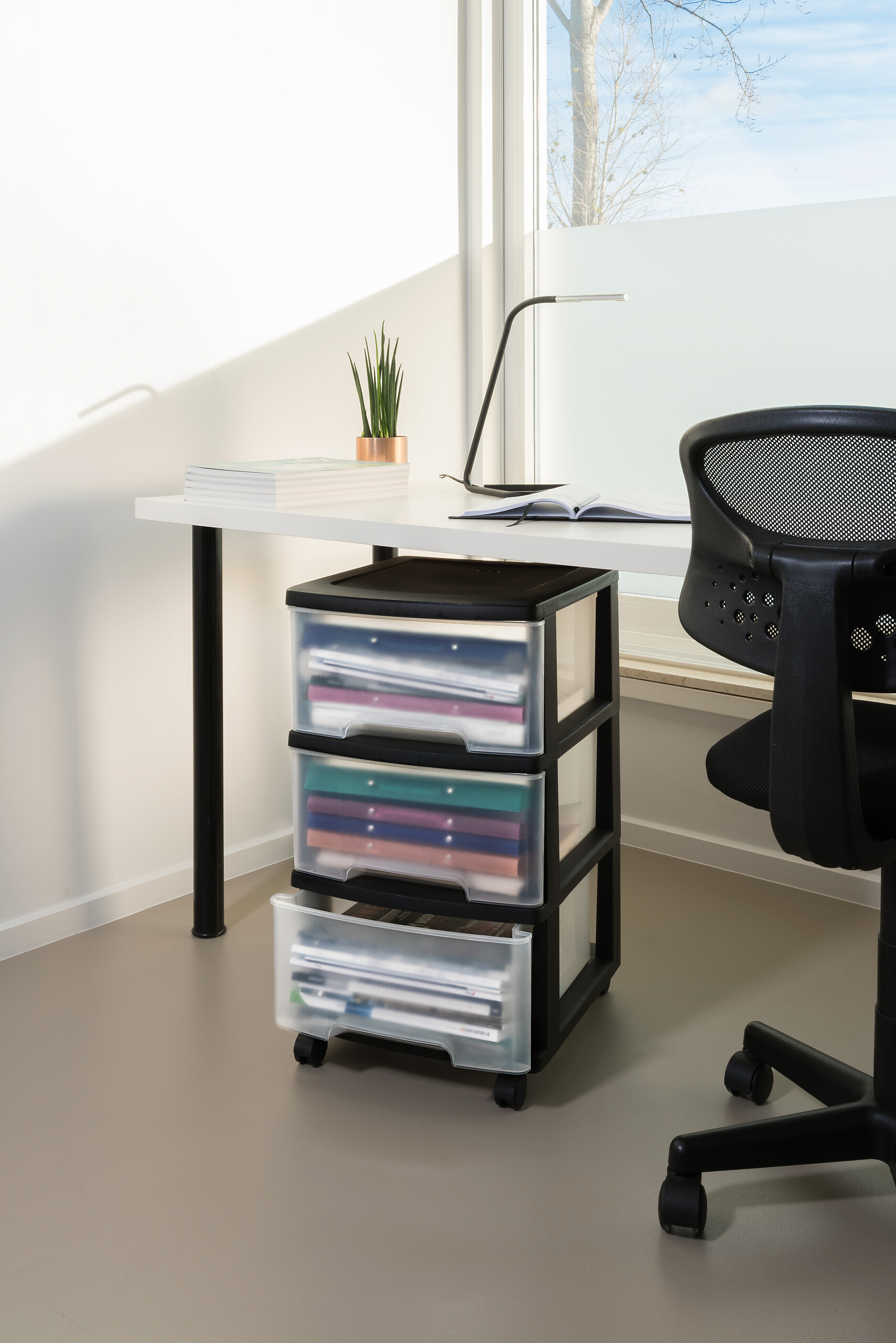 Curver Schubladenturm transparent B/H/L: ca. 39x64,5x37 cm