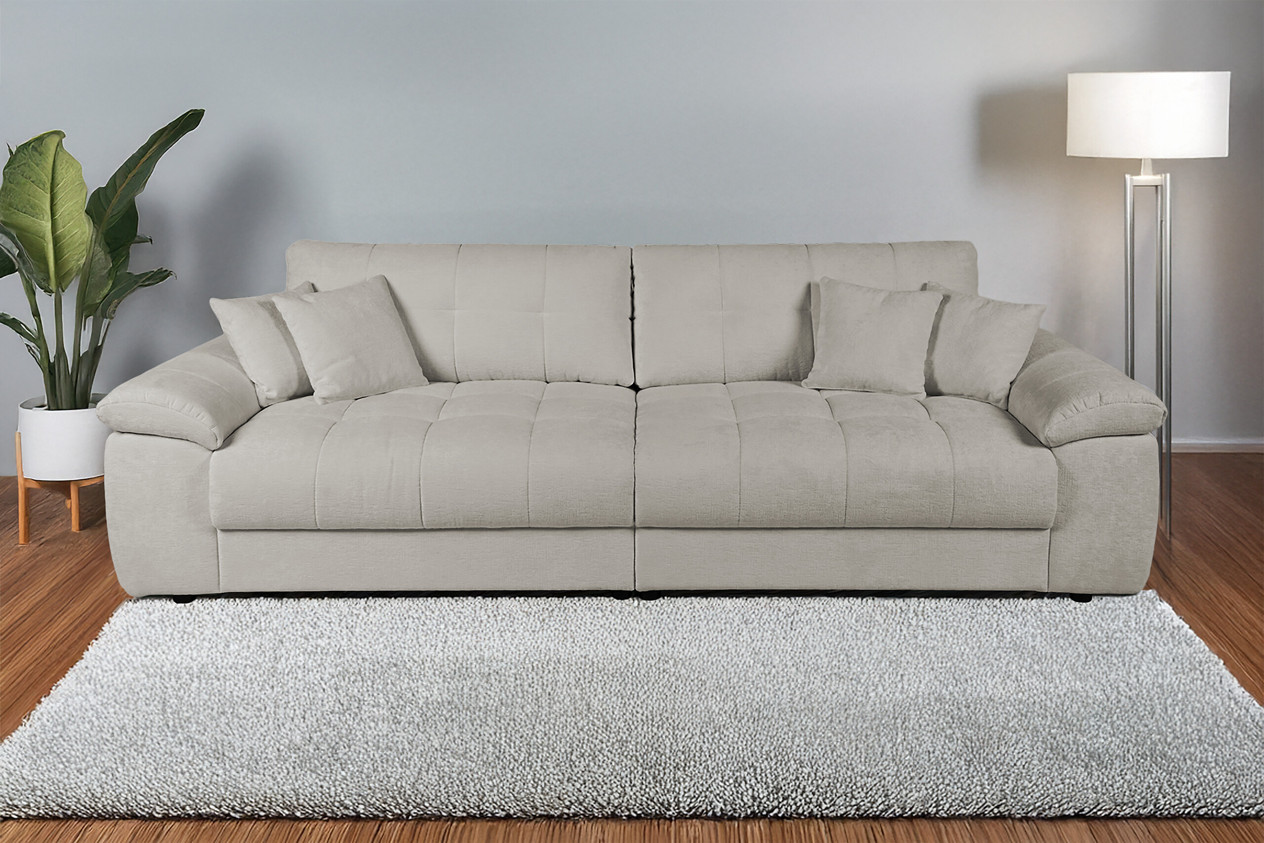 Big Sofa Tema graubraun Microfaser B/H/T: ca. 144x70x183 cm Big Sofa Tema graubraun Microfaser B/H/T: ca. 144x70x183 cm