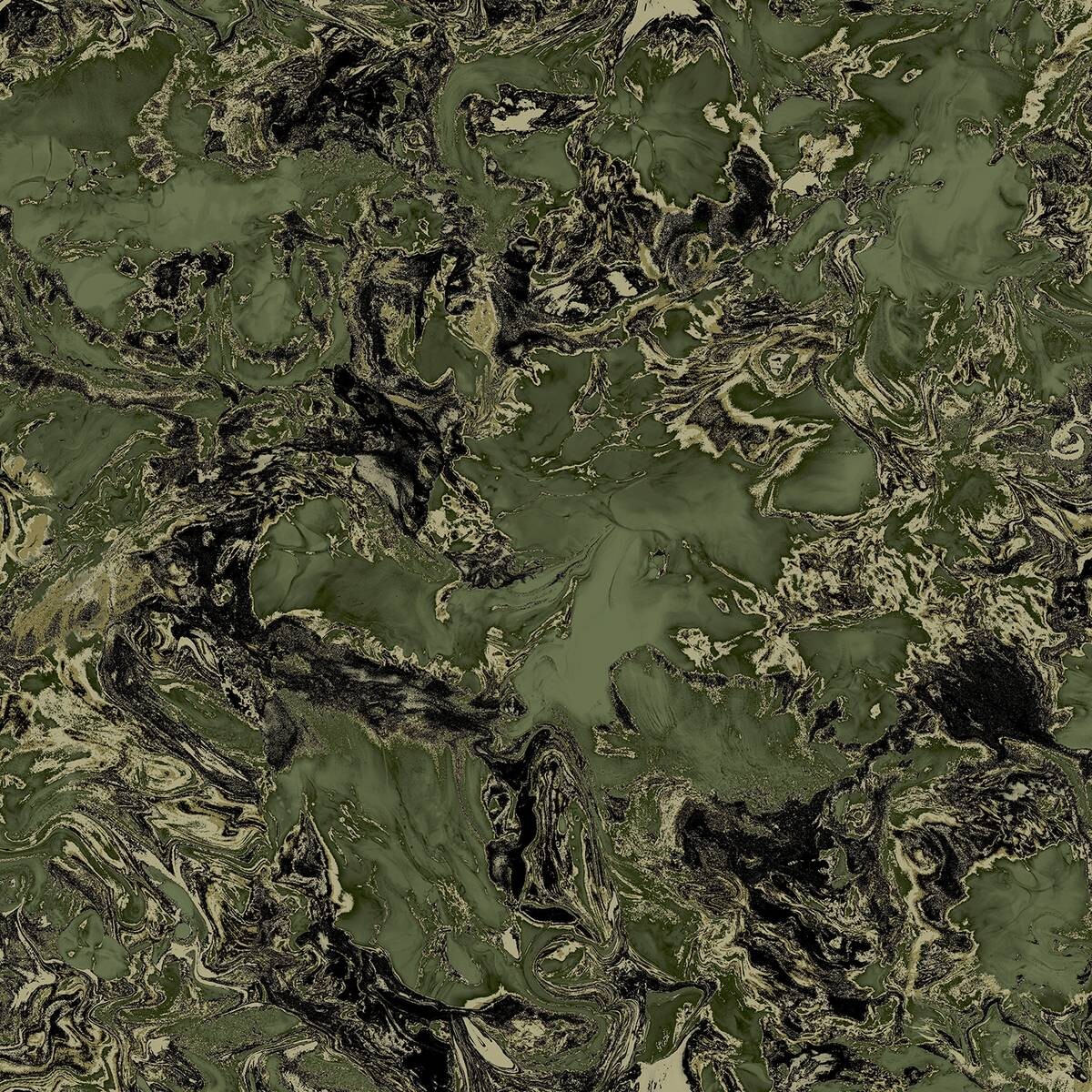 Vinyltapete Marmoroptik grün gold B/L: ca. 53x1005 cm