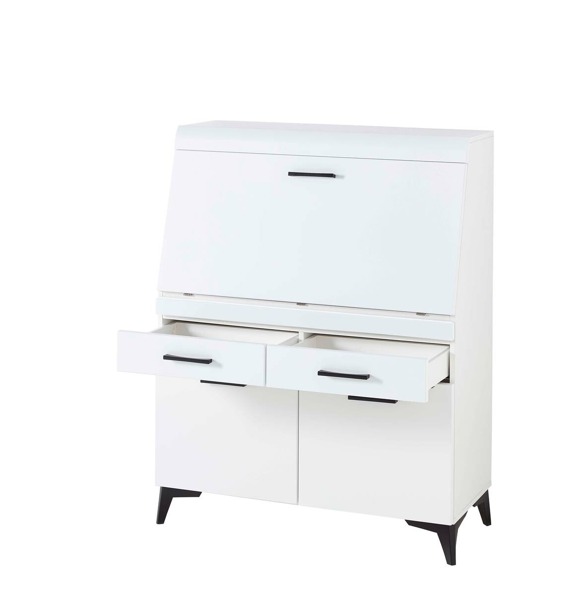 Sekretär Secret weiß matt B/H/T: ca. 98x124x42 cm