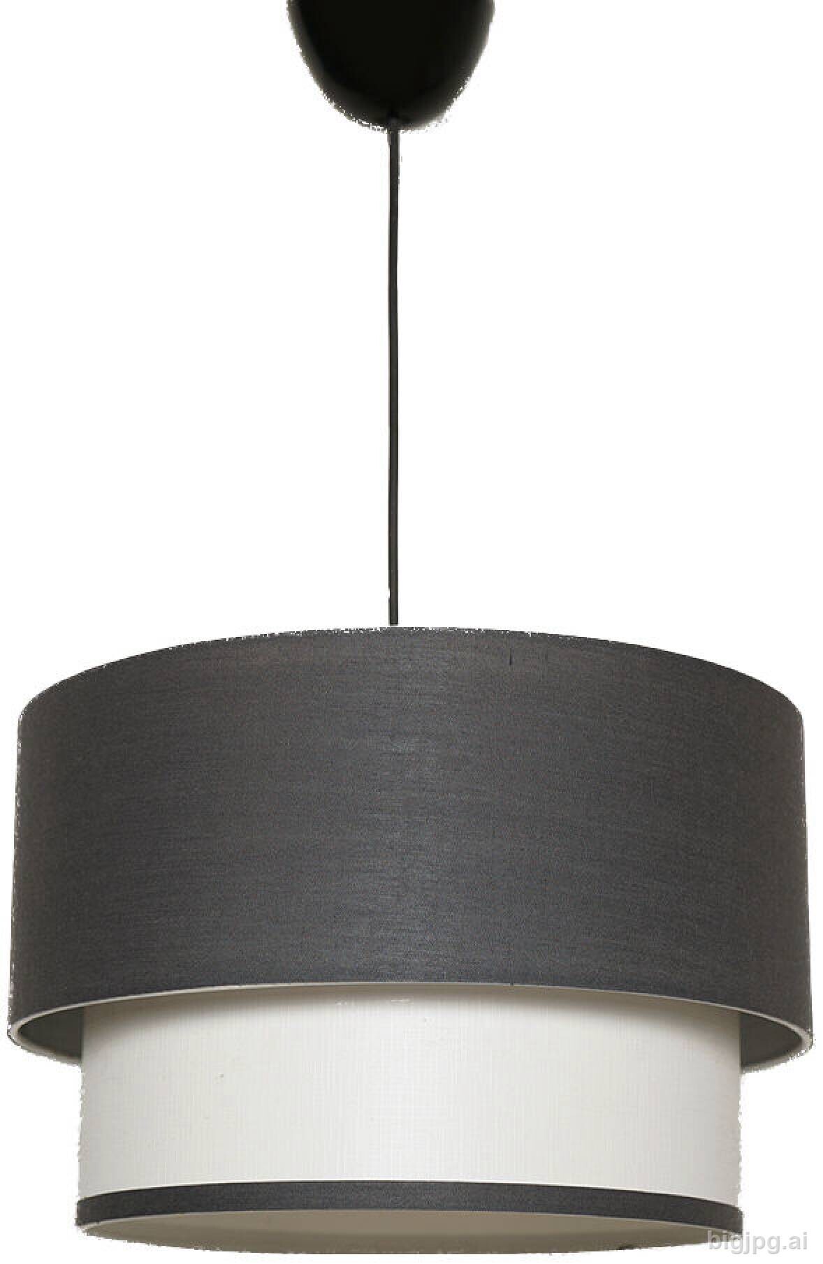 Opviq Pendelleuchte Tubol weiß anthrazit B/H/T/L/D: ca. 30x65x30x30x30 cm E27 1 Brennstellen