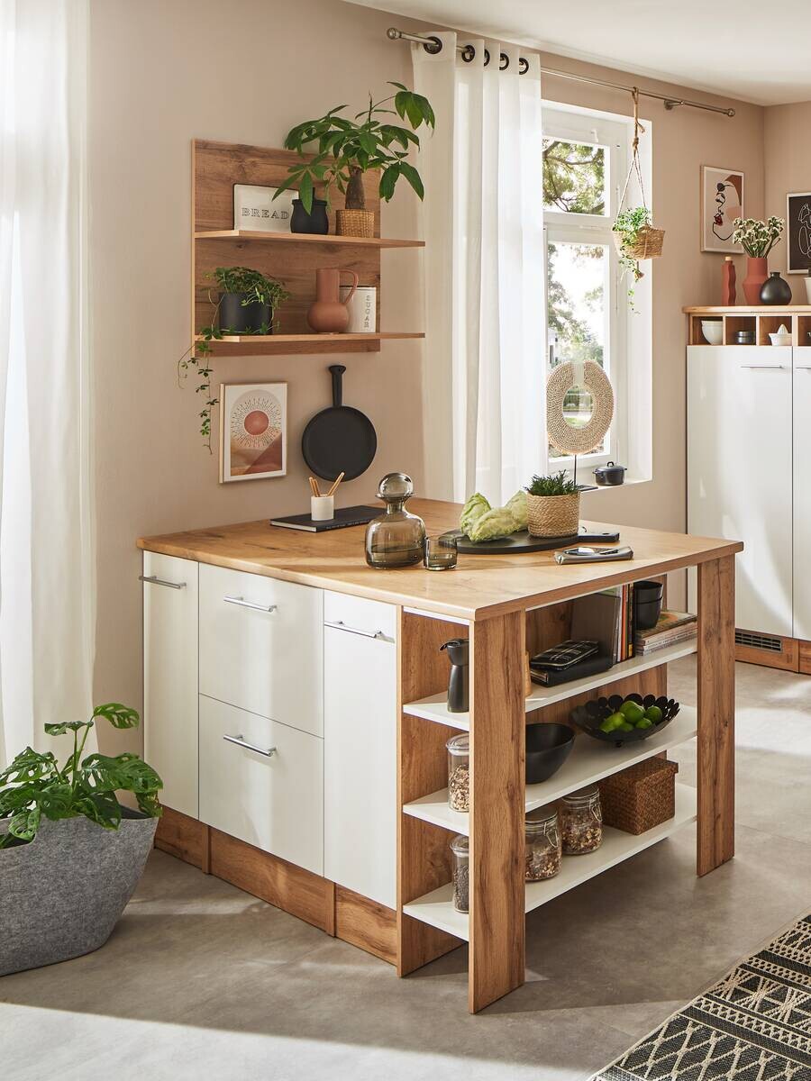 Respekta Küchenblock Hilde weiß matt B/H/T: ca. 150x90x90 cm Respekta Küchenblock Hilde weiß matt B/H/T: ca. 150x90x90 cm