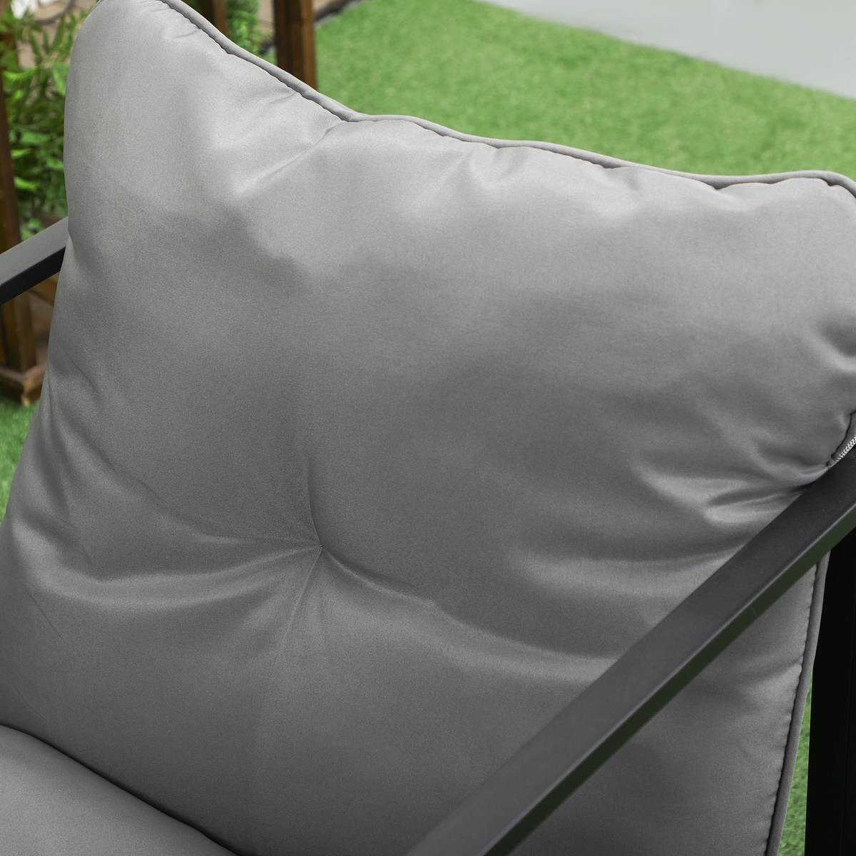 Outsunny Gartensitzgruppe schwarz Polyester B/H/L: ca. 70x67x114 cm