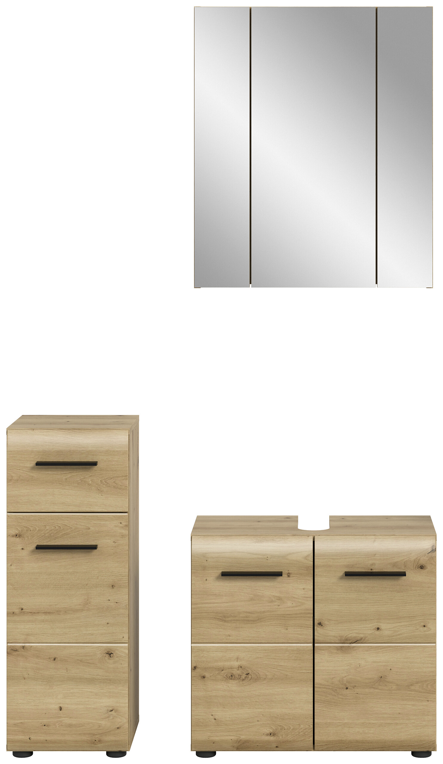 Badezimmer-Set Ice Artisan Oak Nachbildung B/H/T: ca. 105x185x30 cm