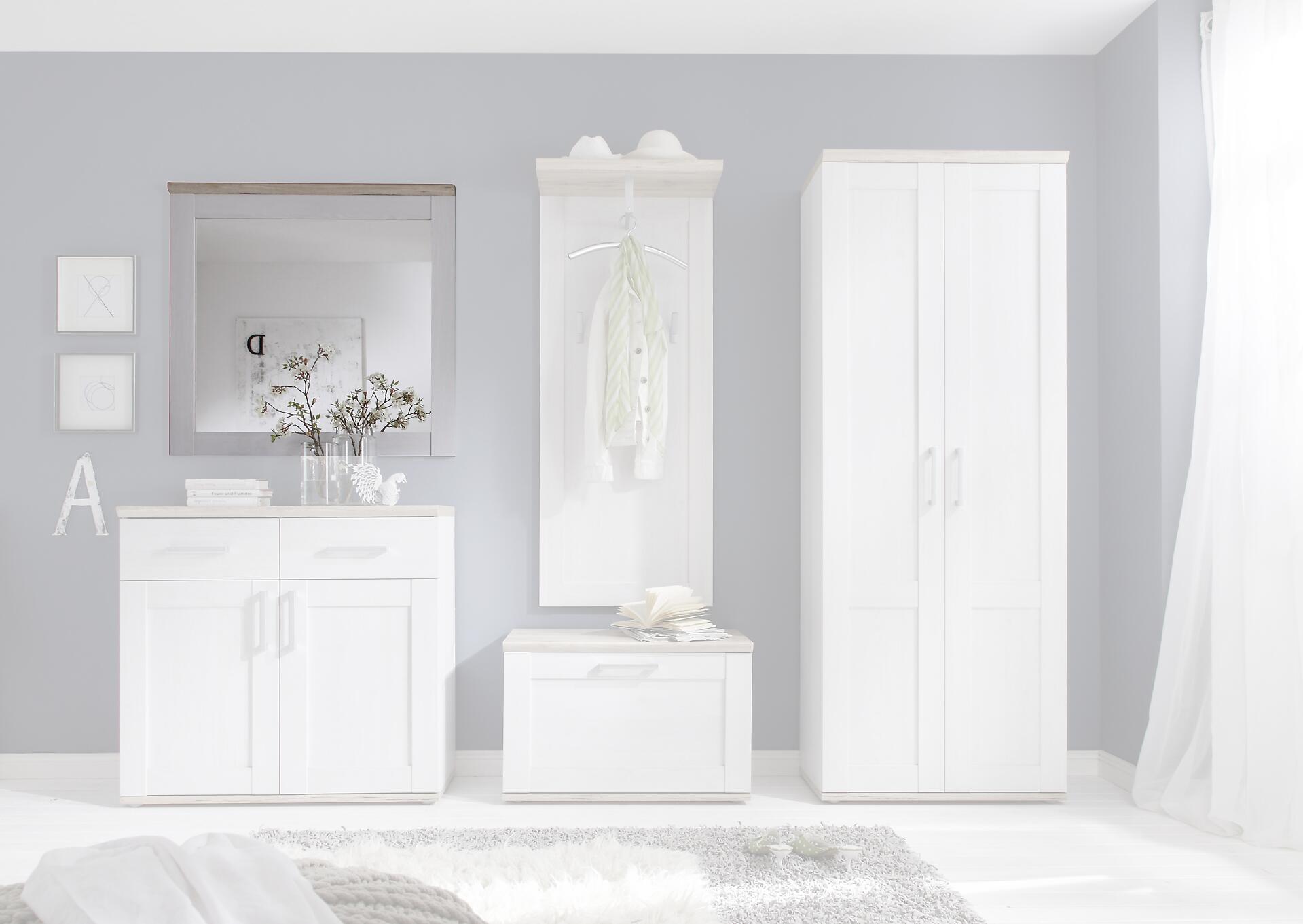 Wandspiegel Romance Sibiu Lärche Nachbildung Eiche San-Remo Nachbildung B/H/T: ca. 96x92x4 cm