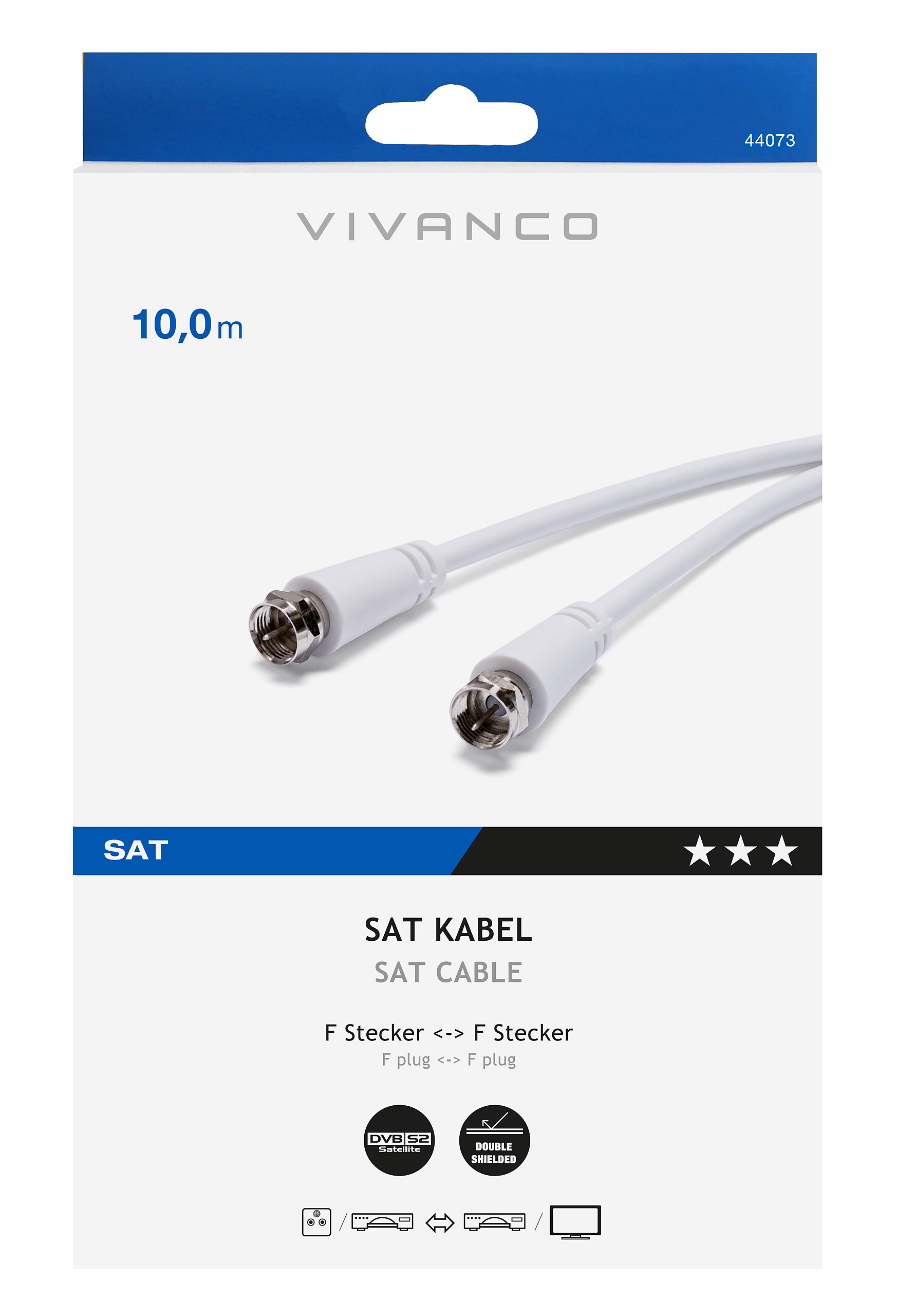 Vivanco SAT-Anschlusskabel Vivanco SAT-Anschlusskabel