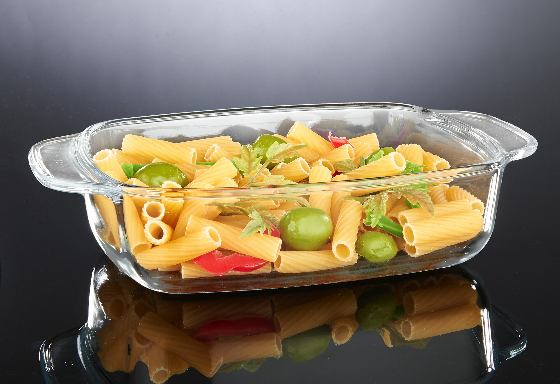 Auflaufform Glas B/L: ca. 21,3x33,6 cm