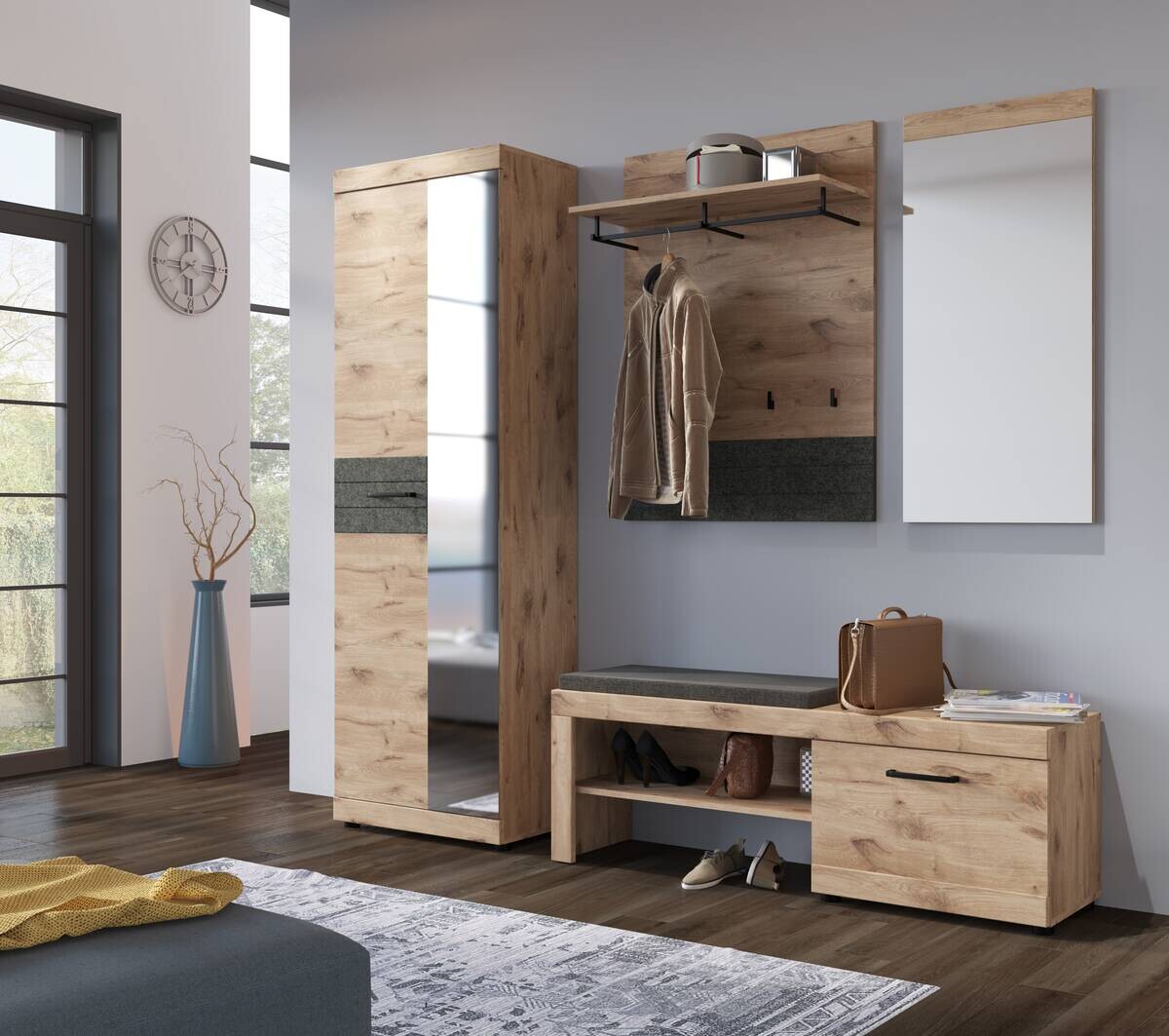 Wandspiegel Roxy Eiche Viking Nachbildung B/H/T: ca. 50x107x2 cm