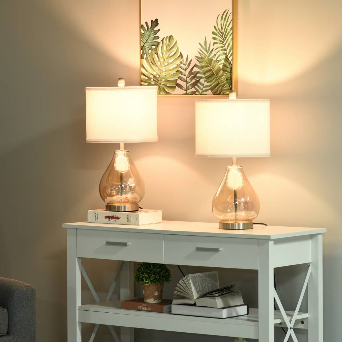 HOMCOM 2er-Tischleuchtenset B31-251