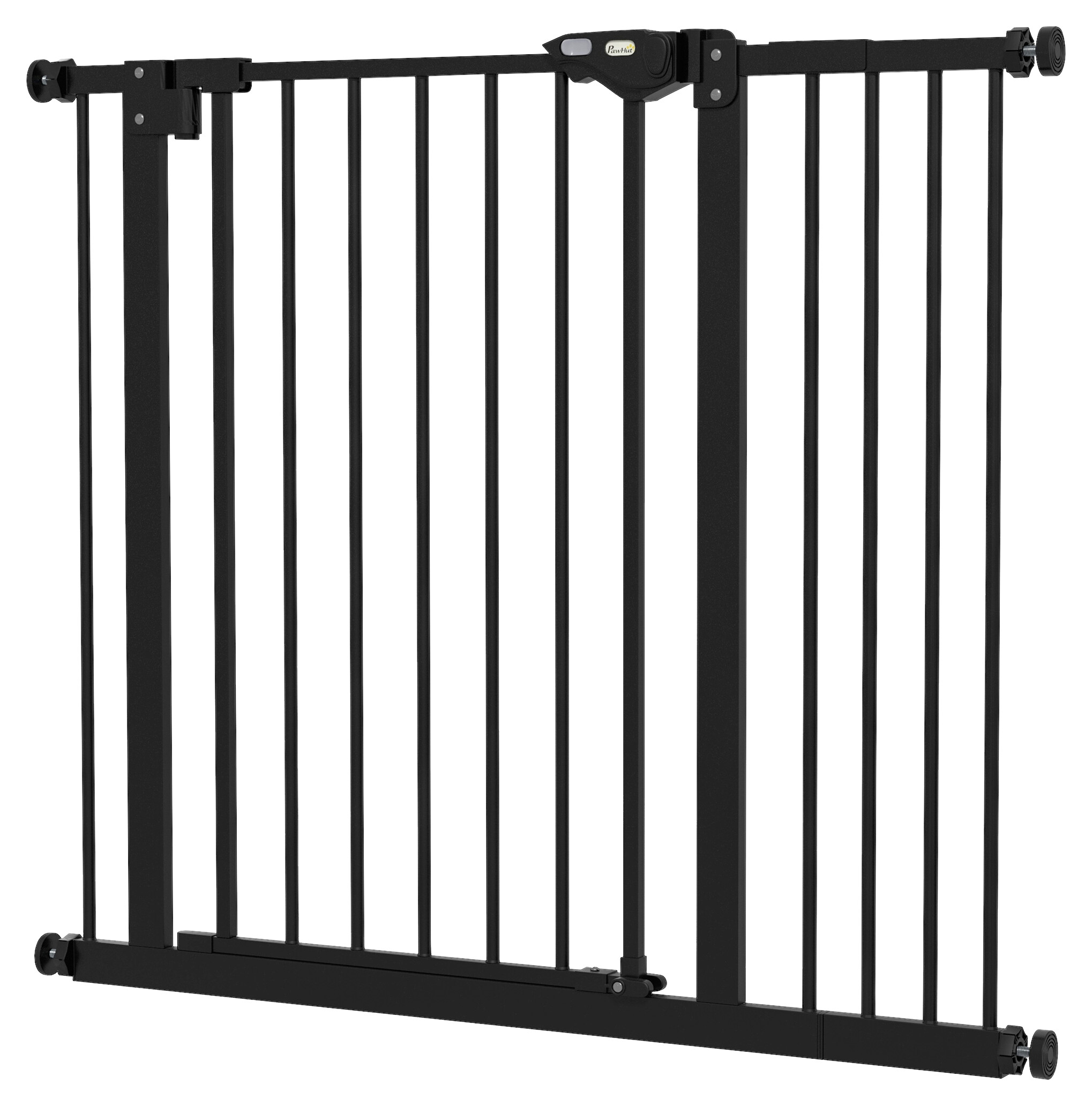 PawHut Türschutzgitter schwarz Metall B/H/L: ca. 2x77x94 cm