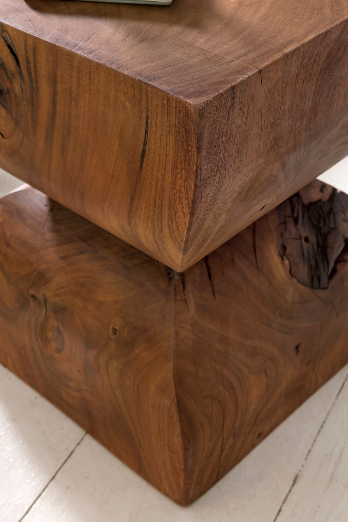 Beistelltisch natur Echtholz B/H/T: ca. 30x45x30 cm