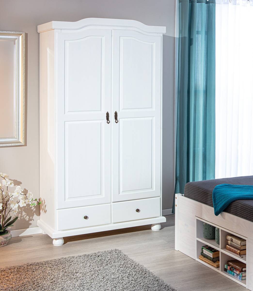 Kleiderschrank Reutte weiß B/H/T: ca. 104x198x56 cm