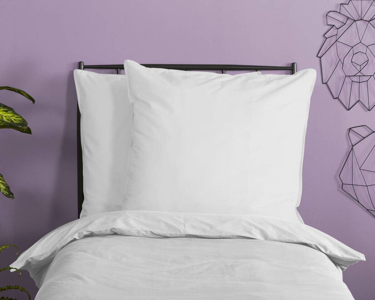 Baumwoll Bettwäsche Satin weiß Baumwolle B/L: ca. 135x200 cm