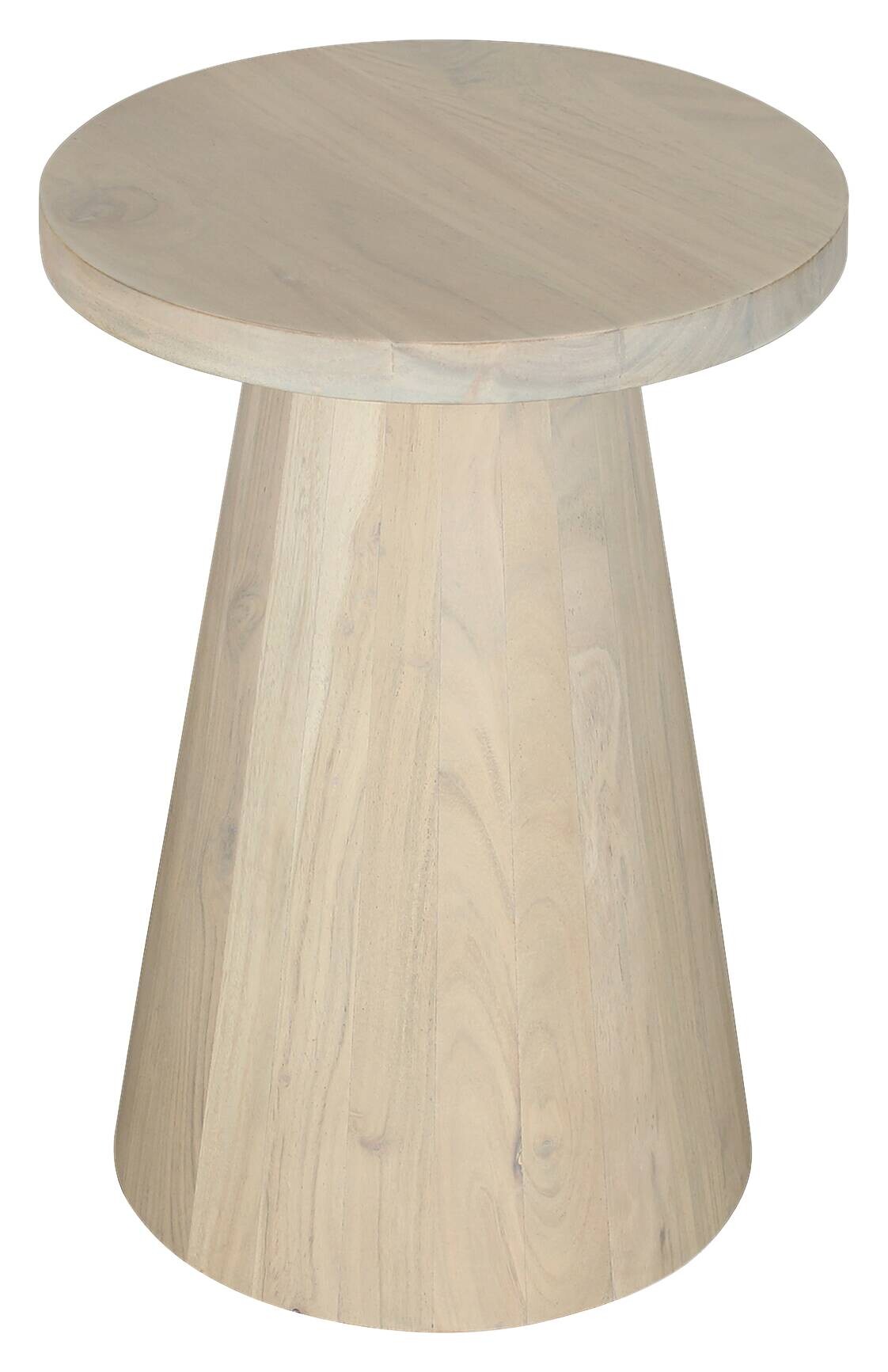 Beistelltisch CONE weiß gekälkt Akazie H/D: ca. 50x40 cm