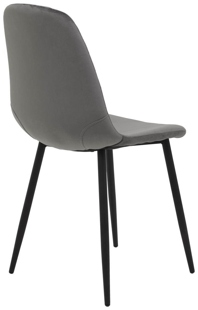 Stuhl Mira 4er Set grau Samtoptik B/H/T: ca. 44x89x53,5 cm