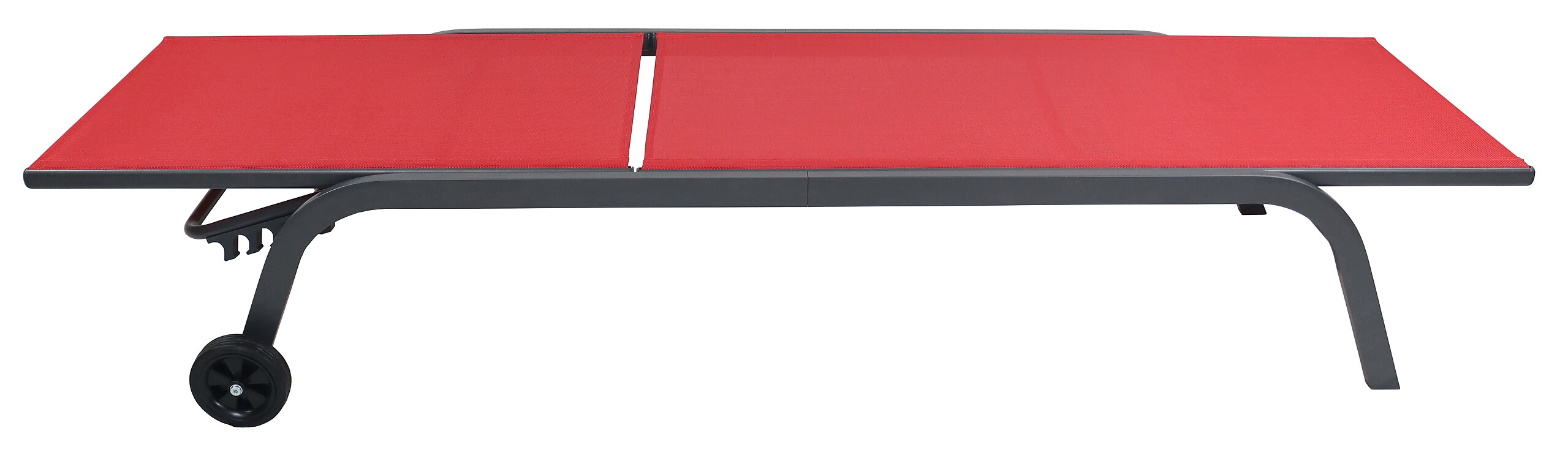 VCM Sonnenliege Sonlas rot Textilene B/H/L: ca. 58x32x192 cm