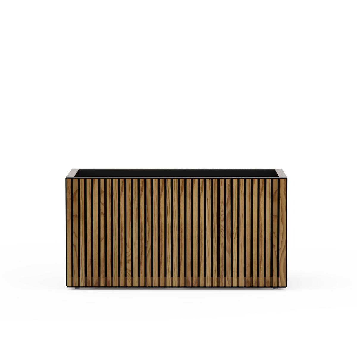 Herstera Garden Pflanzkübel Deco Planter schwarz Metall B/H/L: ca. 100x50x50 cm