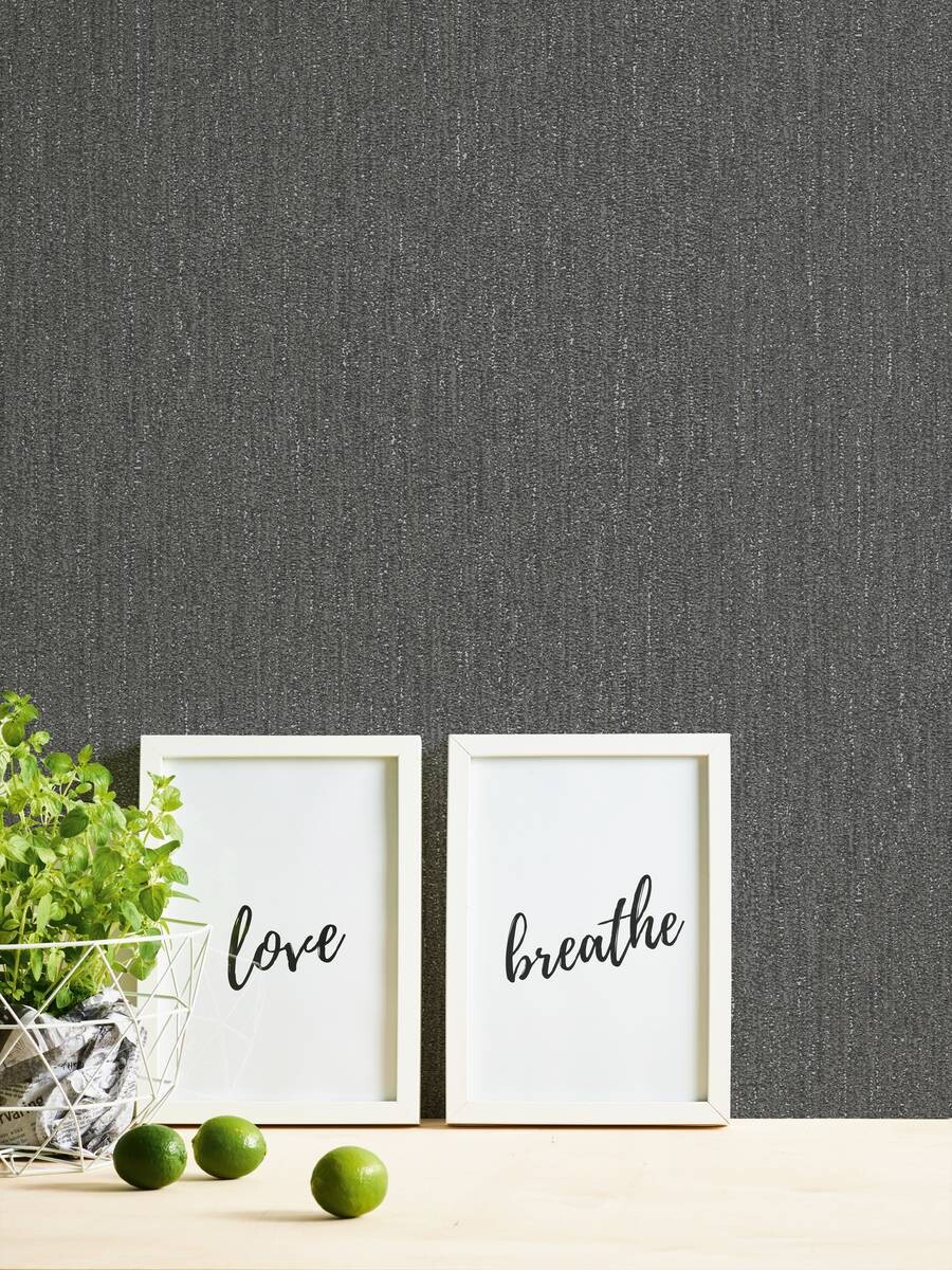 Vliestapete Attractive 2 Struktur schwarz B/L: ca. 53x1005 cm