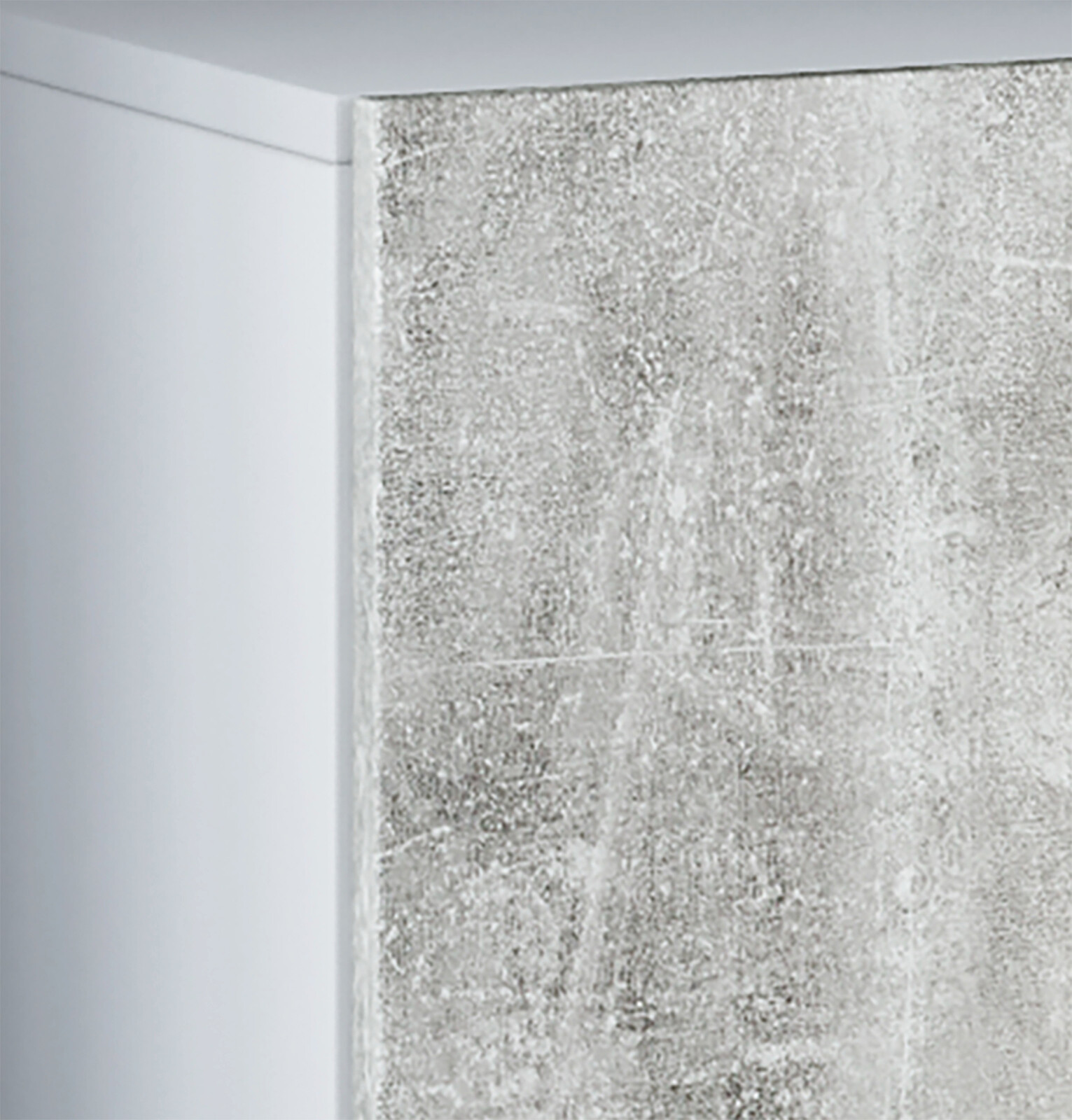 Badunterschrank Flandu Beton Optik weiß B/H/T: ca. 60x51x30 cm