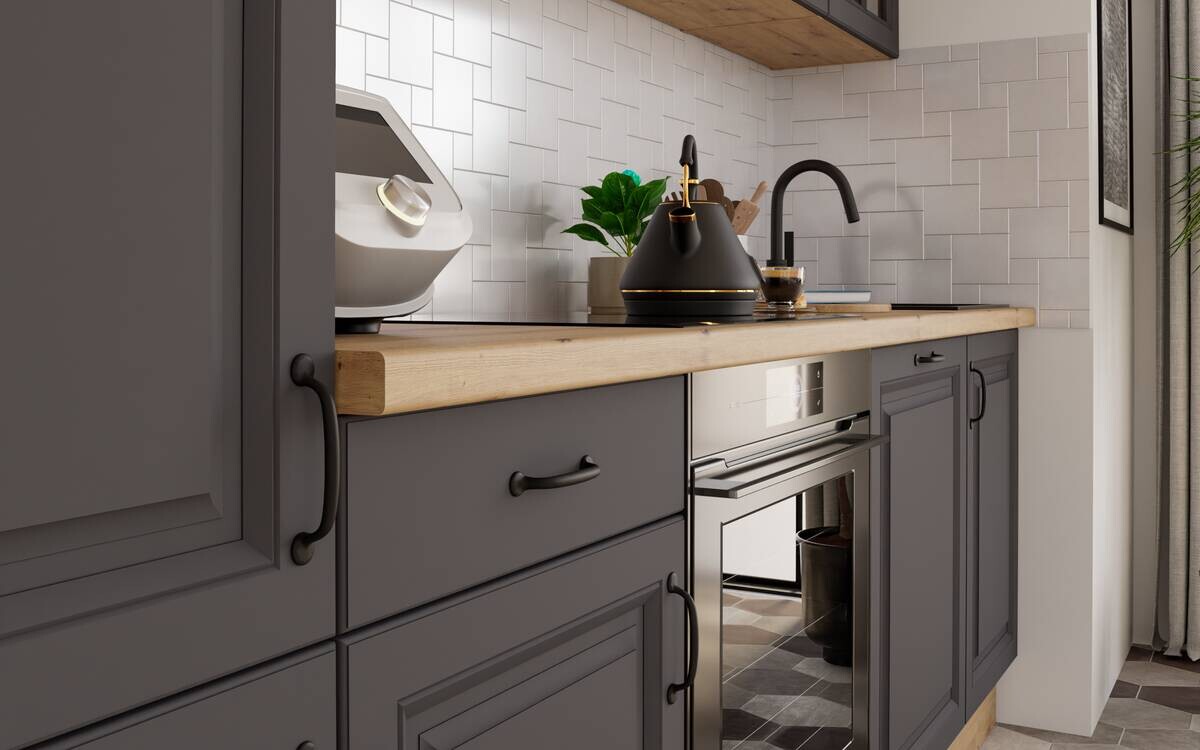 Küchenblock Stina Graphit B/H/T: ca. 280x219x60 cm