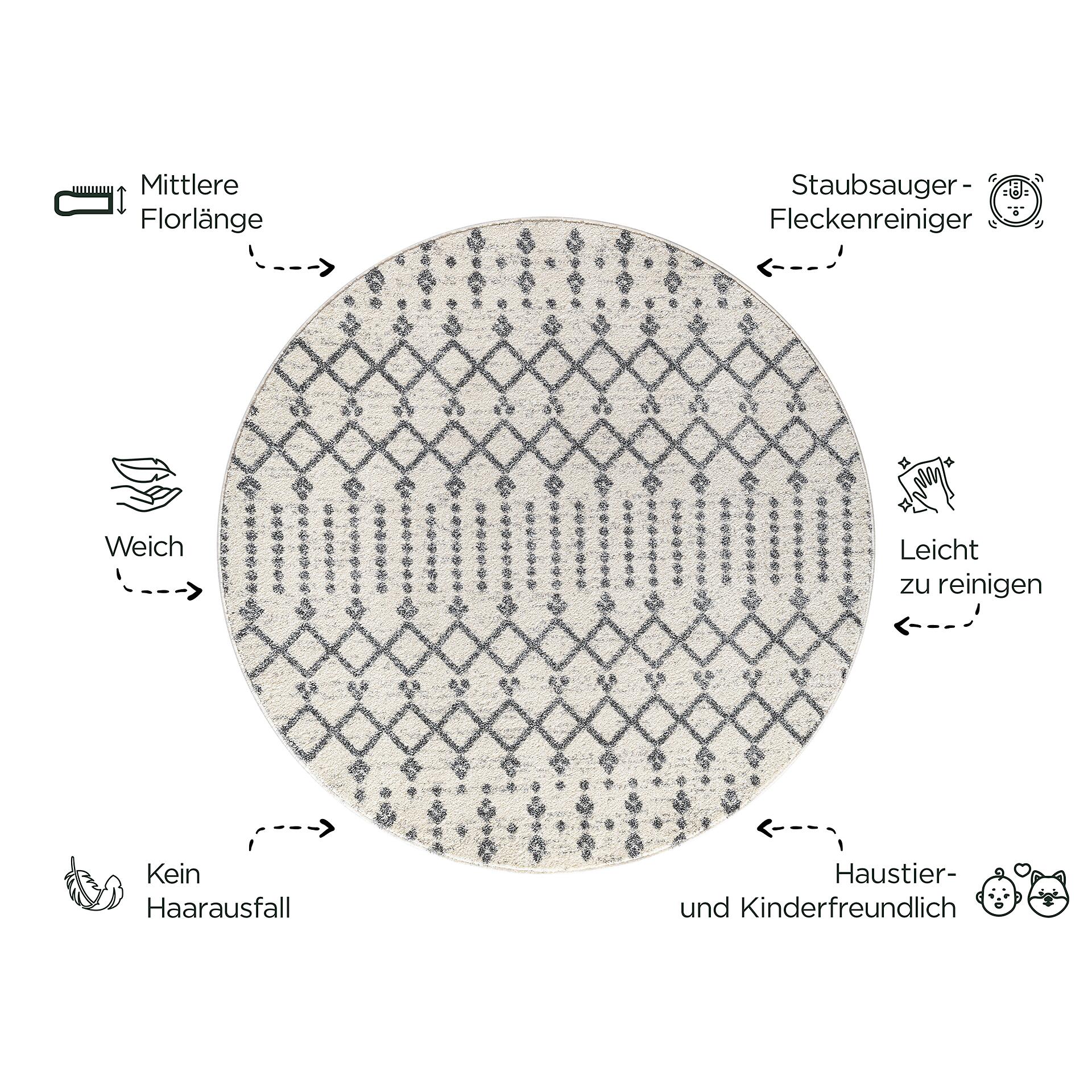 Sanat Teppich creme B/L: ca. 120x120 cm