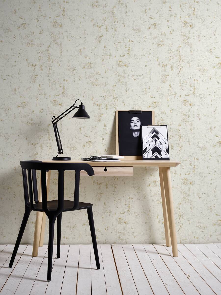 Vliestapete Betonoptik weiß B/L: ca. 53x1005 cm