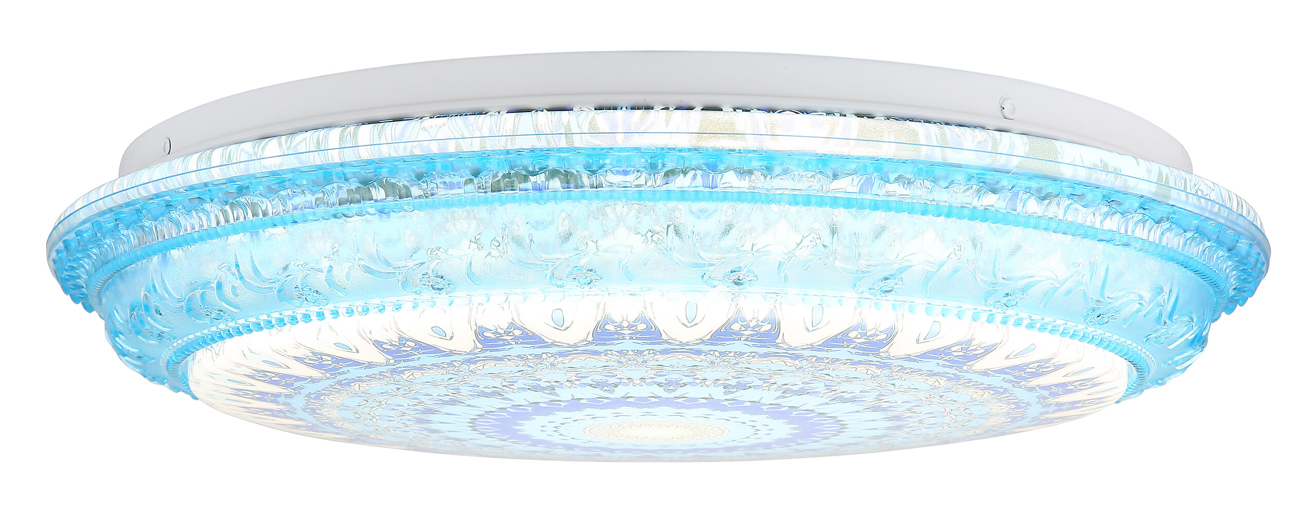 GLOBO LED-Deckenleuchte blau Metall Kunststoff H/D: ca. 8,5x39 cm