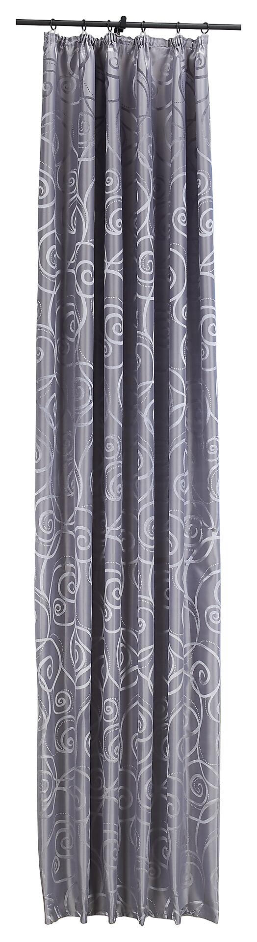 silver edition Dekovorhang Triest silber B/H: ca. 140x300 cm