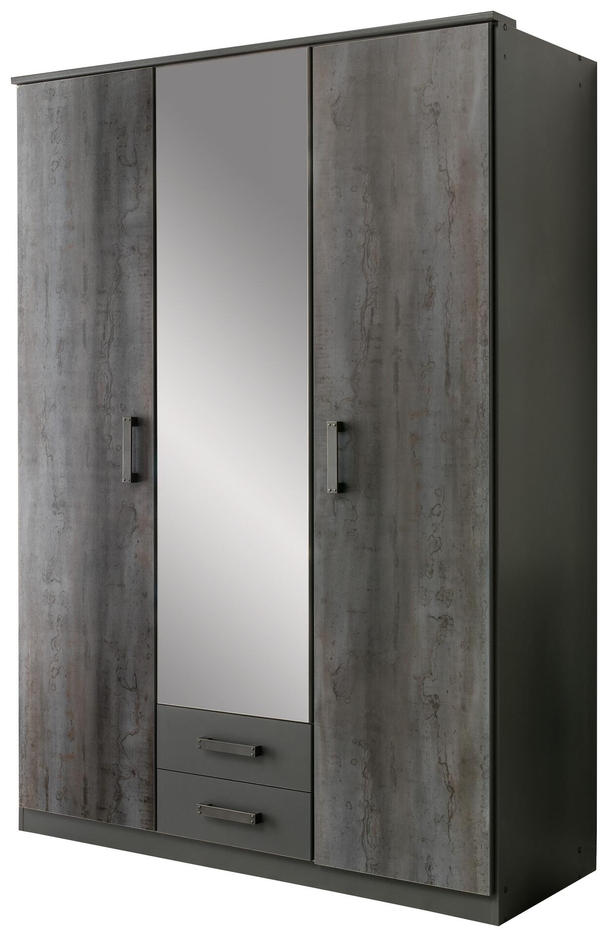 Kleiderschrank Duisburg Graphit B/H/T: ca. 135x199x58 cm