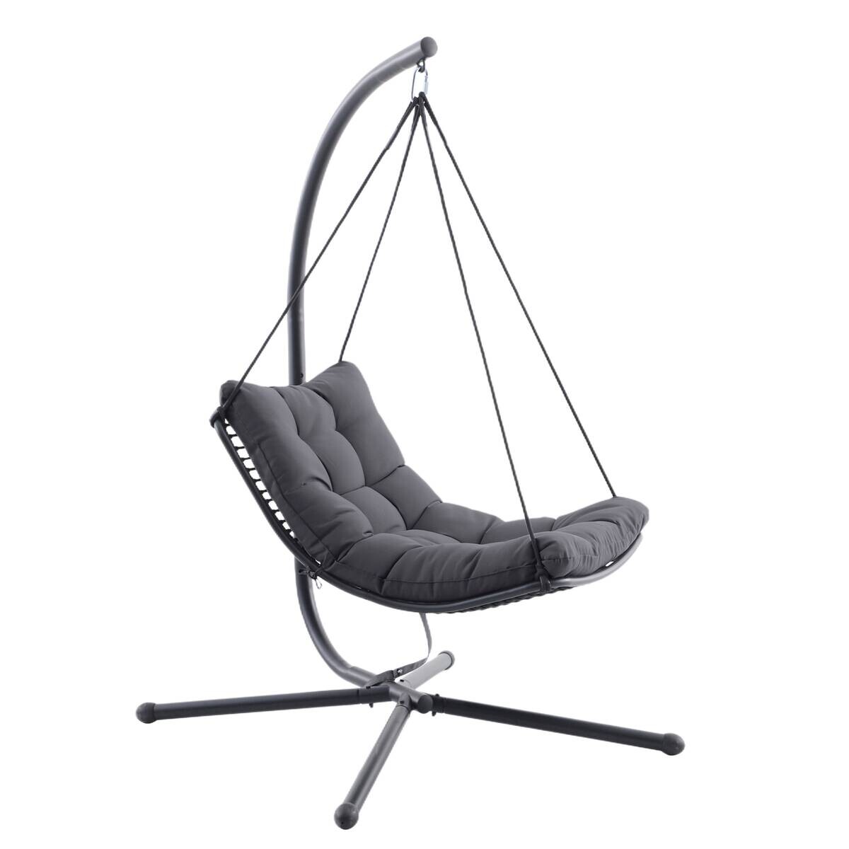 POCOline Hängesessel dunkelgrau Stahl