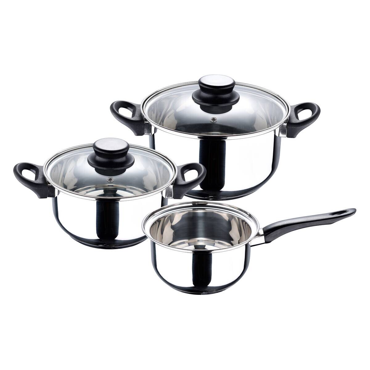 SAN IGNACIO Topfset PALMA silber Edelstahl 5 tlg.